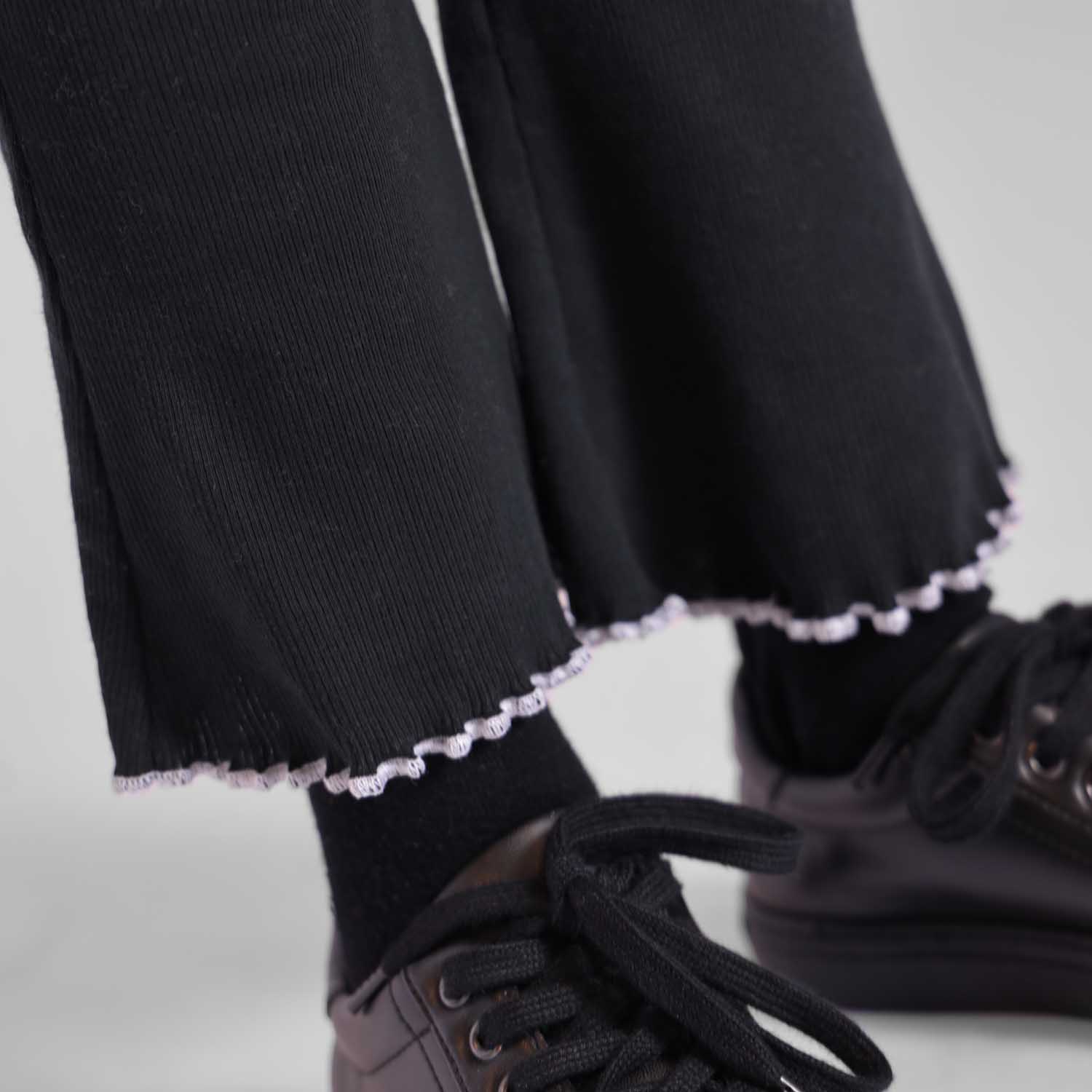 Black Flare Leggings-2