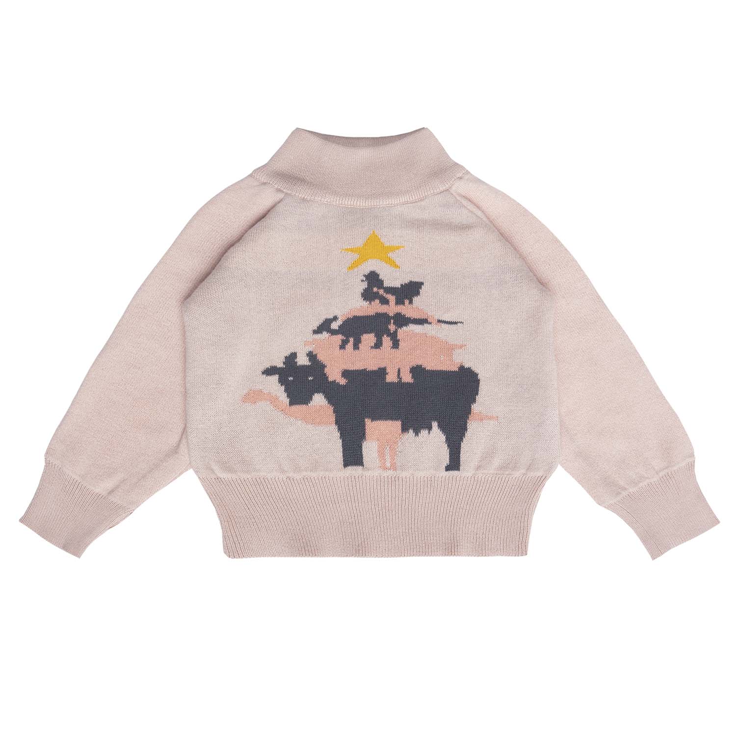 Baby Christmas Sweater in Pink-0
