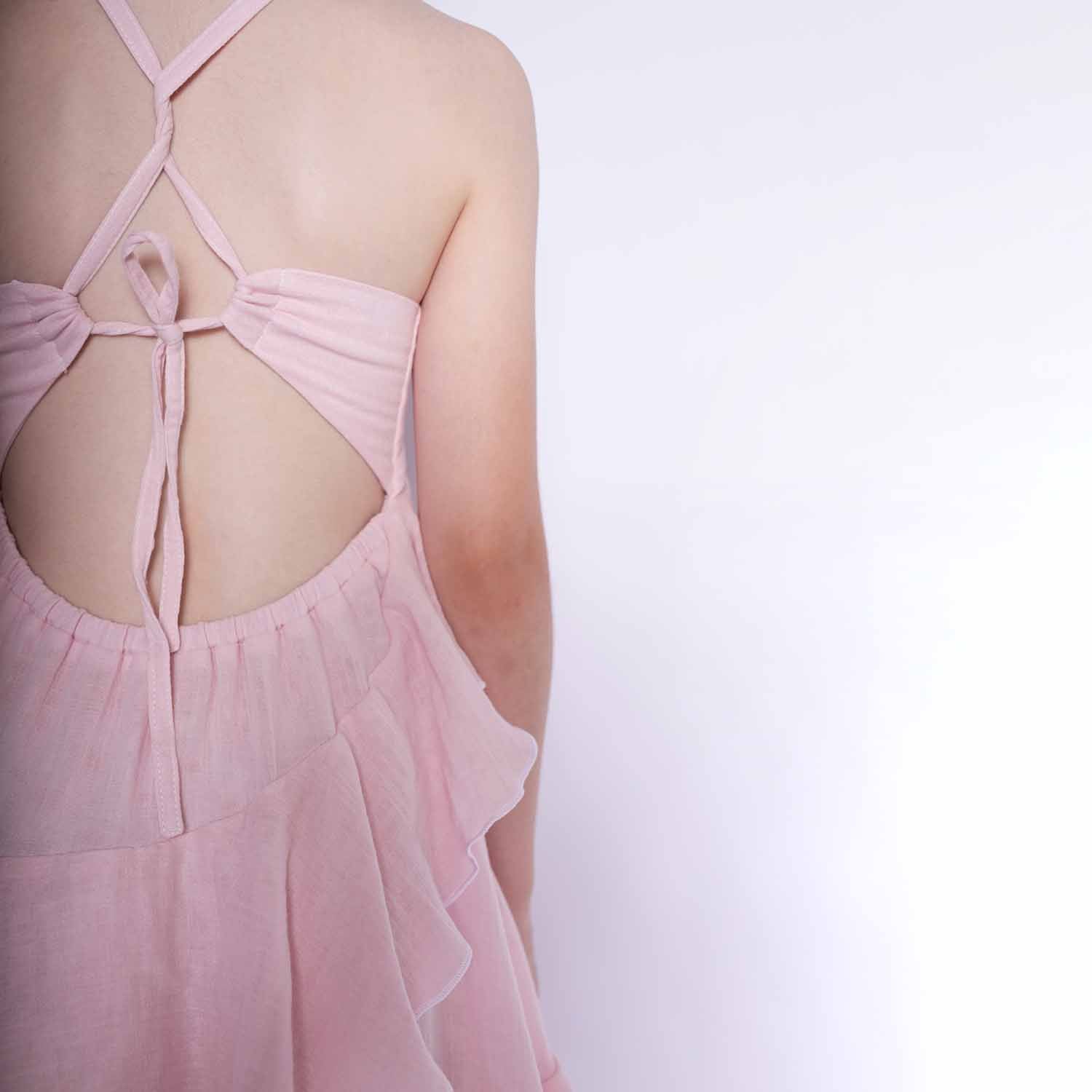 Light Pink Flower Girls Dress-2