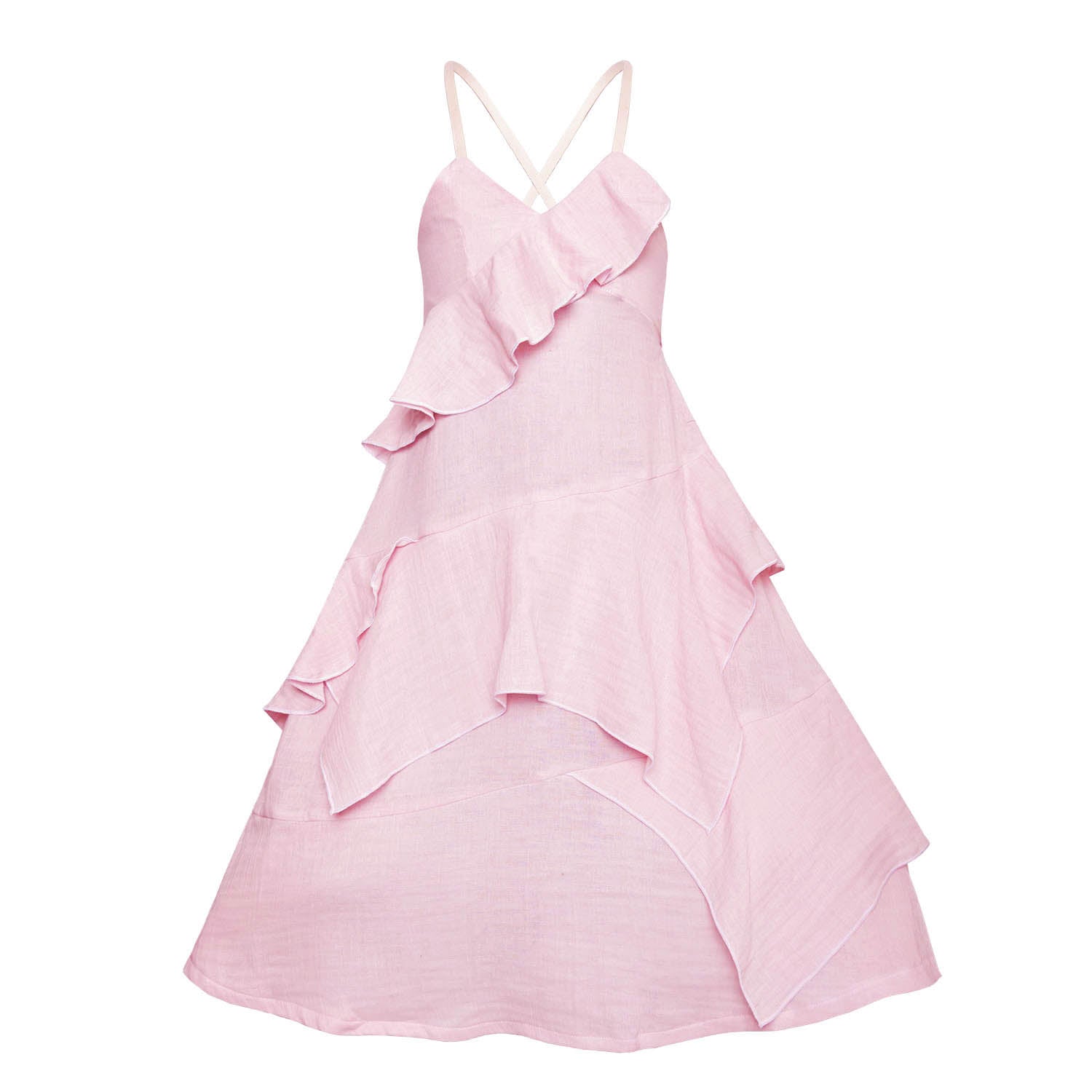 Light Pink Flower Girls Dress-0