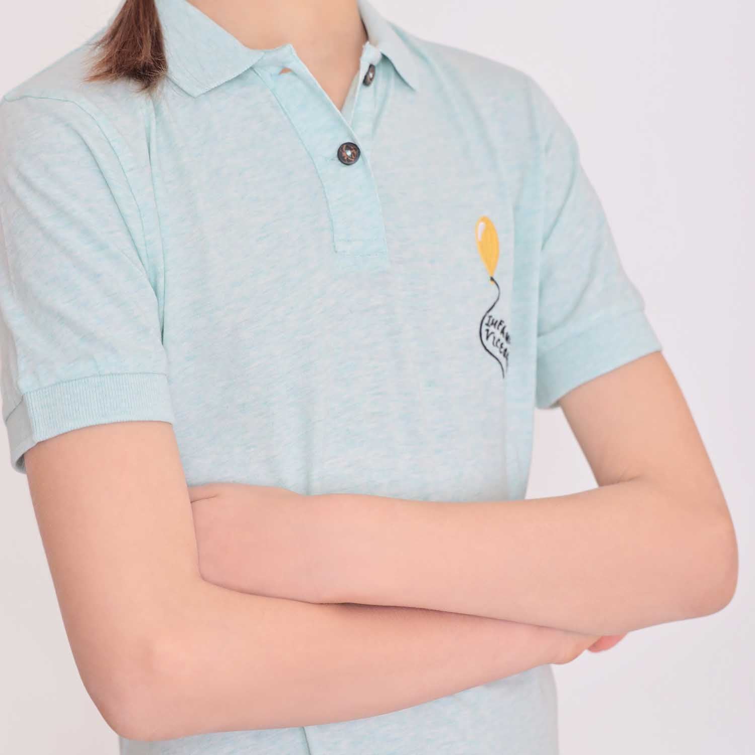 Mint Green Girls Polo Dress-2