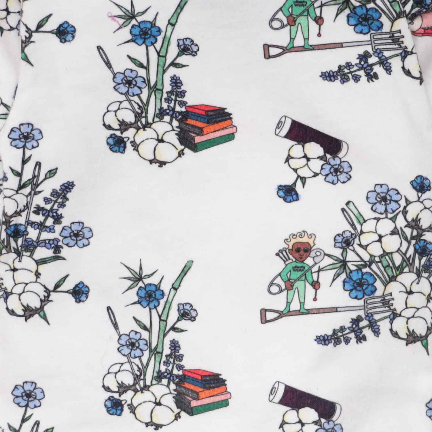 Floral White Baby Onesie-2