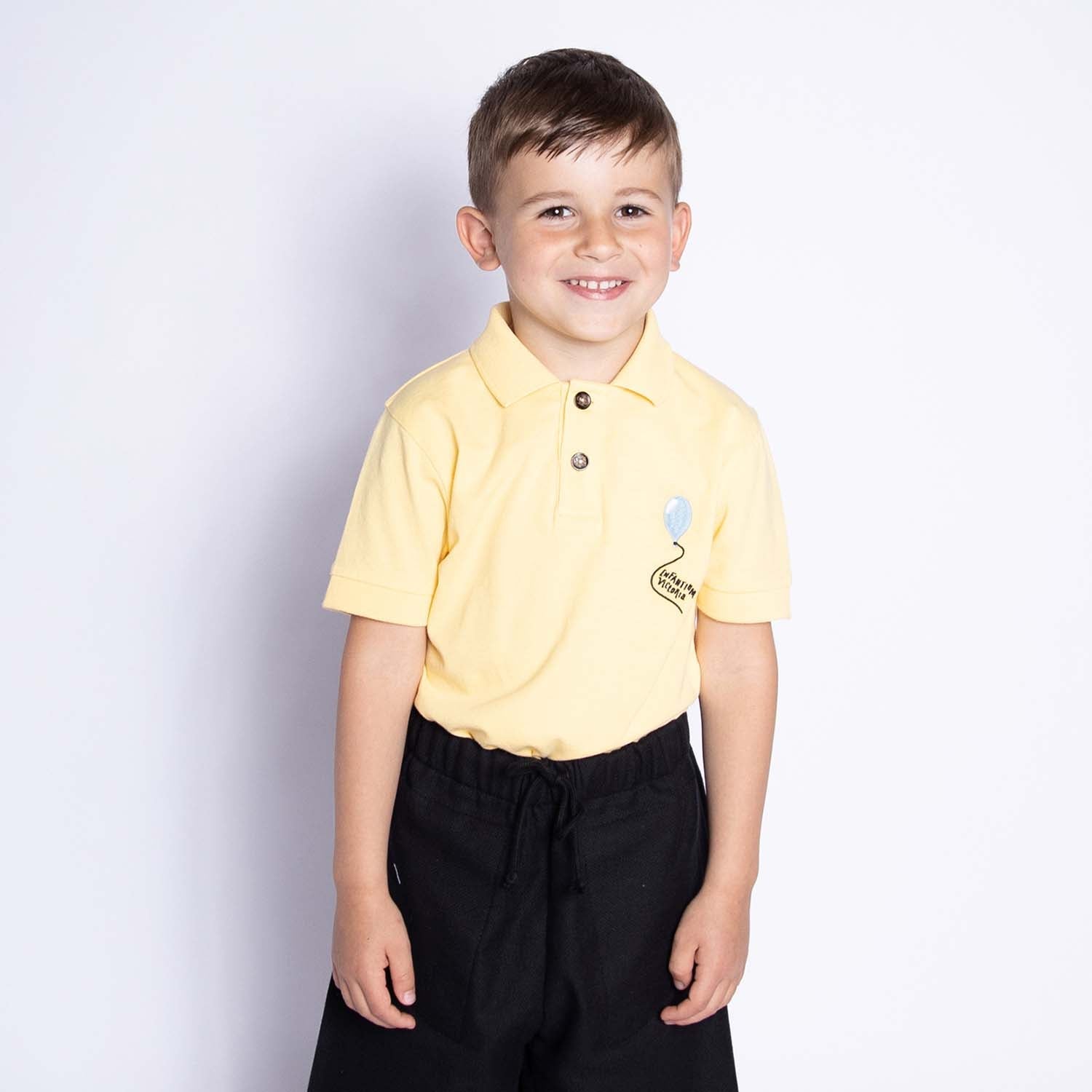 Yellow Polo Shirt For Kids-1