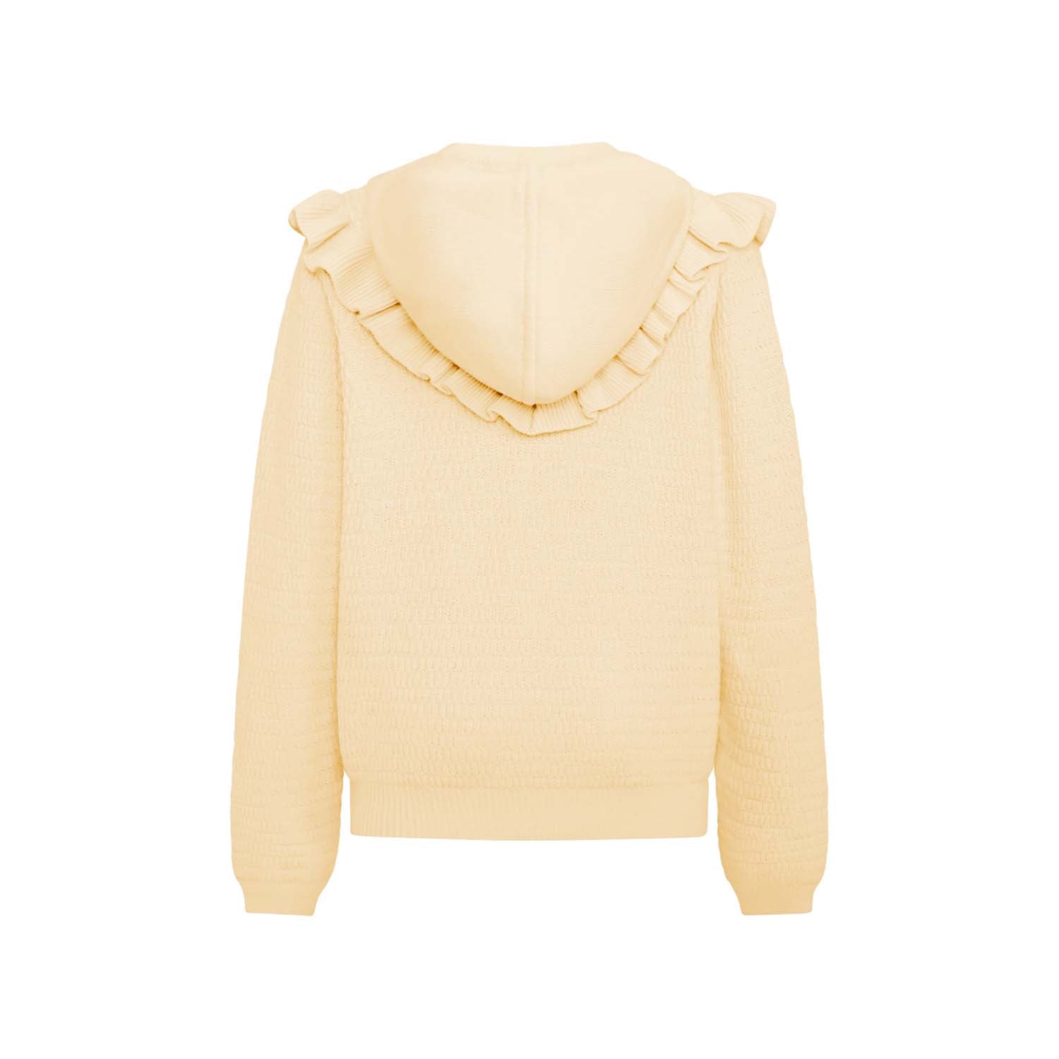 Knitted Kids Hoodie in Yellow-1
