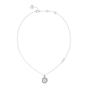 Damen Halskette Edelstahl silber Anhänger mit Steinen | GUESS