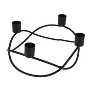 Kerzenständer schwarz Metall Kerzenleuchter Kerzenhalter Adventskranz Ø 21 cm
