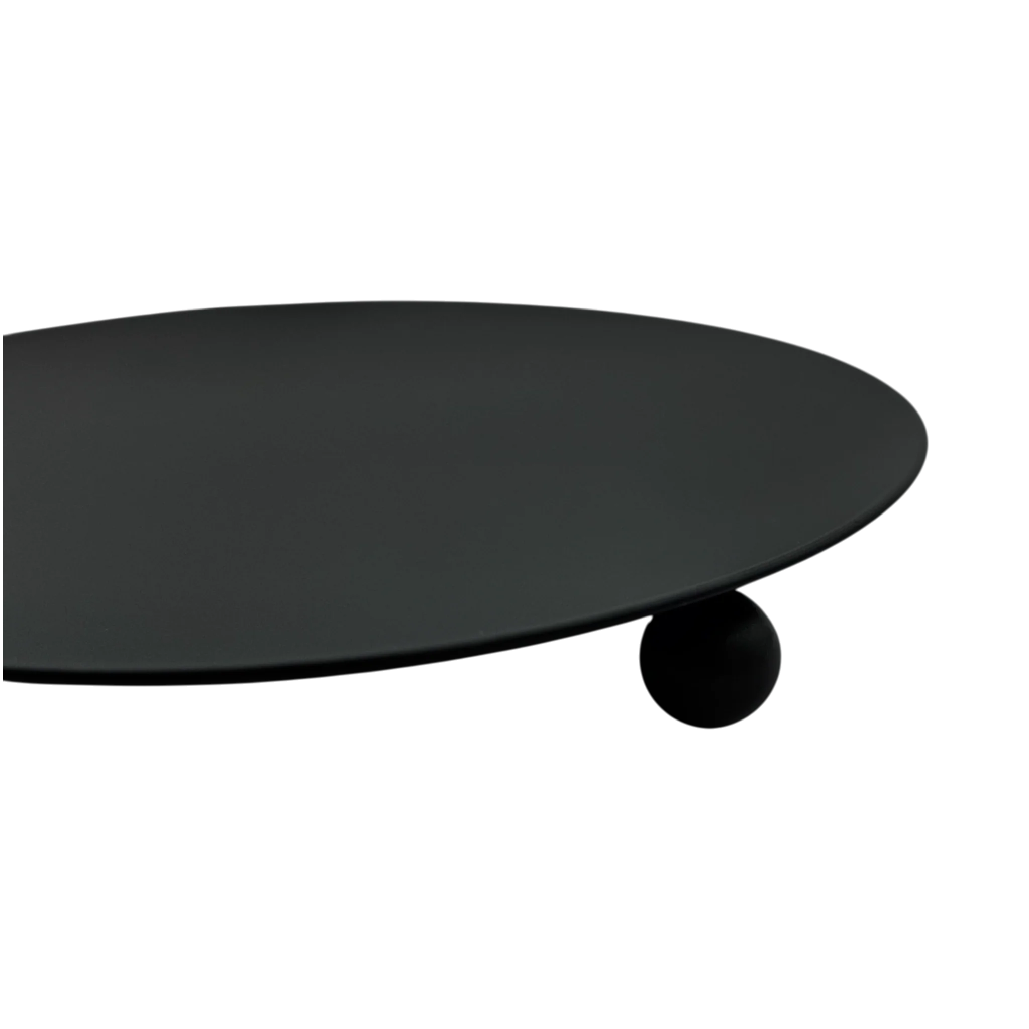 Kerzenteller schwarz matt 8,5 cm 4er Set Metall Standfüße | Miamonda