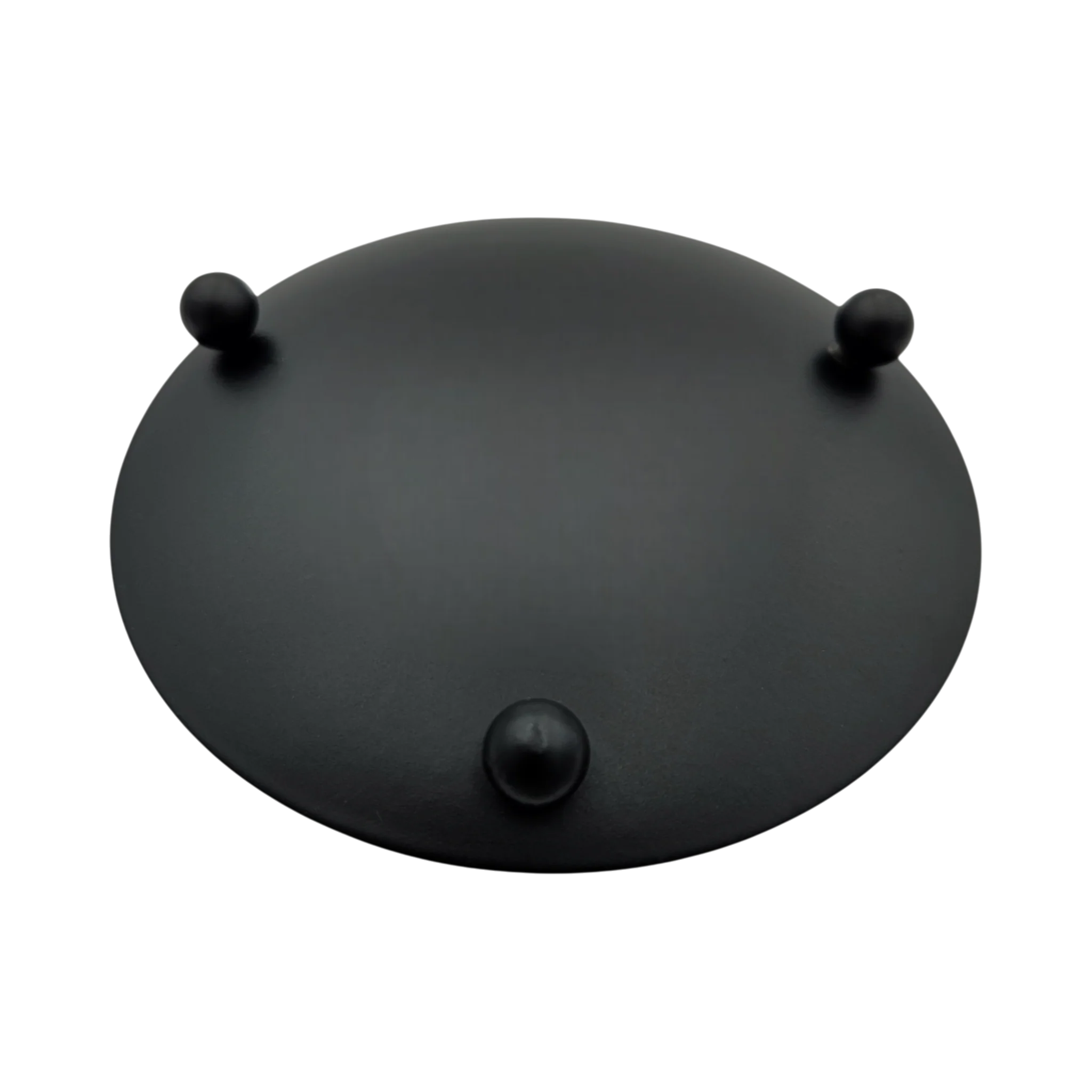 Kerzenteller schwarz matt 8,5 cm 4er Set Metall Standfüße | Miamonda
