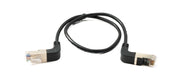 SYSTEM-S LAN Kabel 50 cm 8P8C RJ45 Stecker zu Stecker Winkel in Schwarz