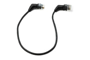 SYSTEM-S LAN Kabel 25 cm 8P8C RJ45 Stecker zu Stecker Winkel in Schwarz