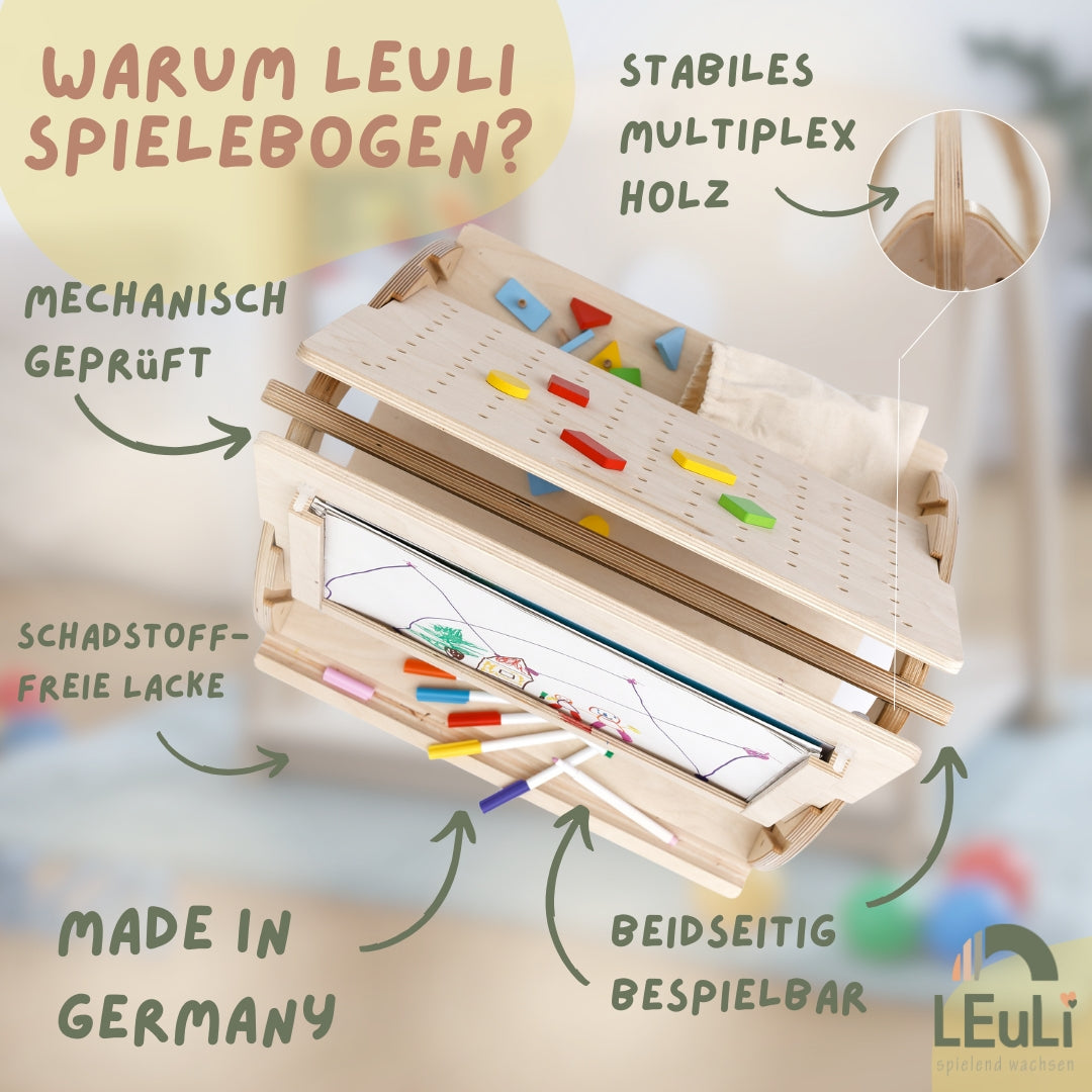 LEuLI Spielbogen mit Spieldecke und verschiedenen Texturen