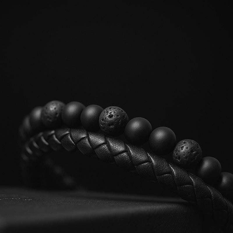 LAVA PASSION Armband aus schwarzem Leder - Bild 6