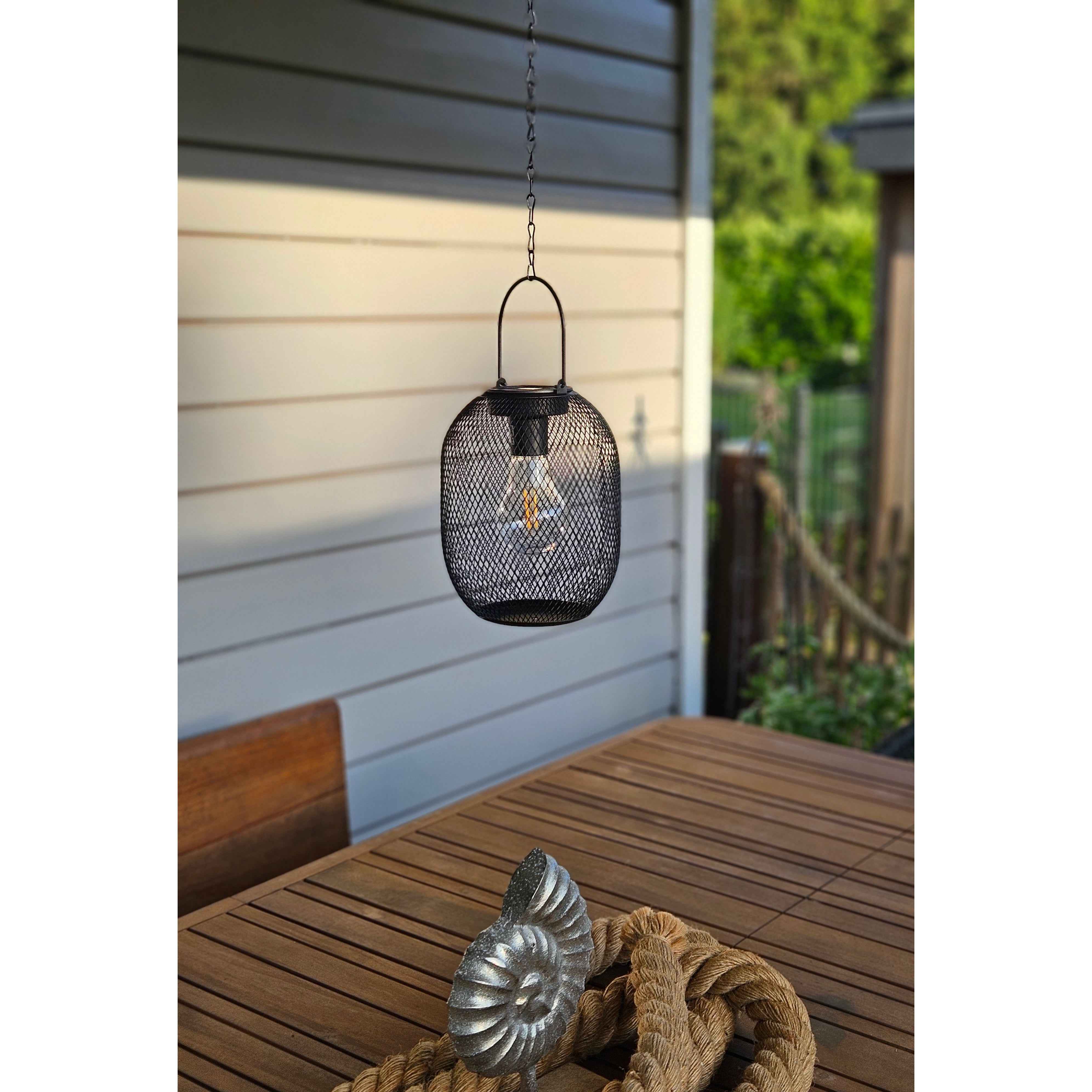 Solarleuchte Metall Gartenleuchte Gartenbeleuchtung warm weiß schwarz LED Leuchte