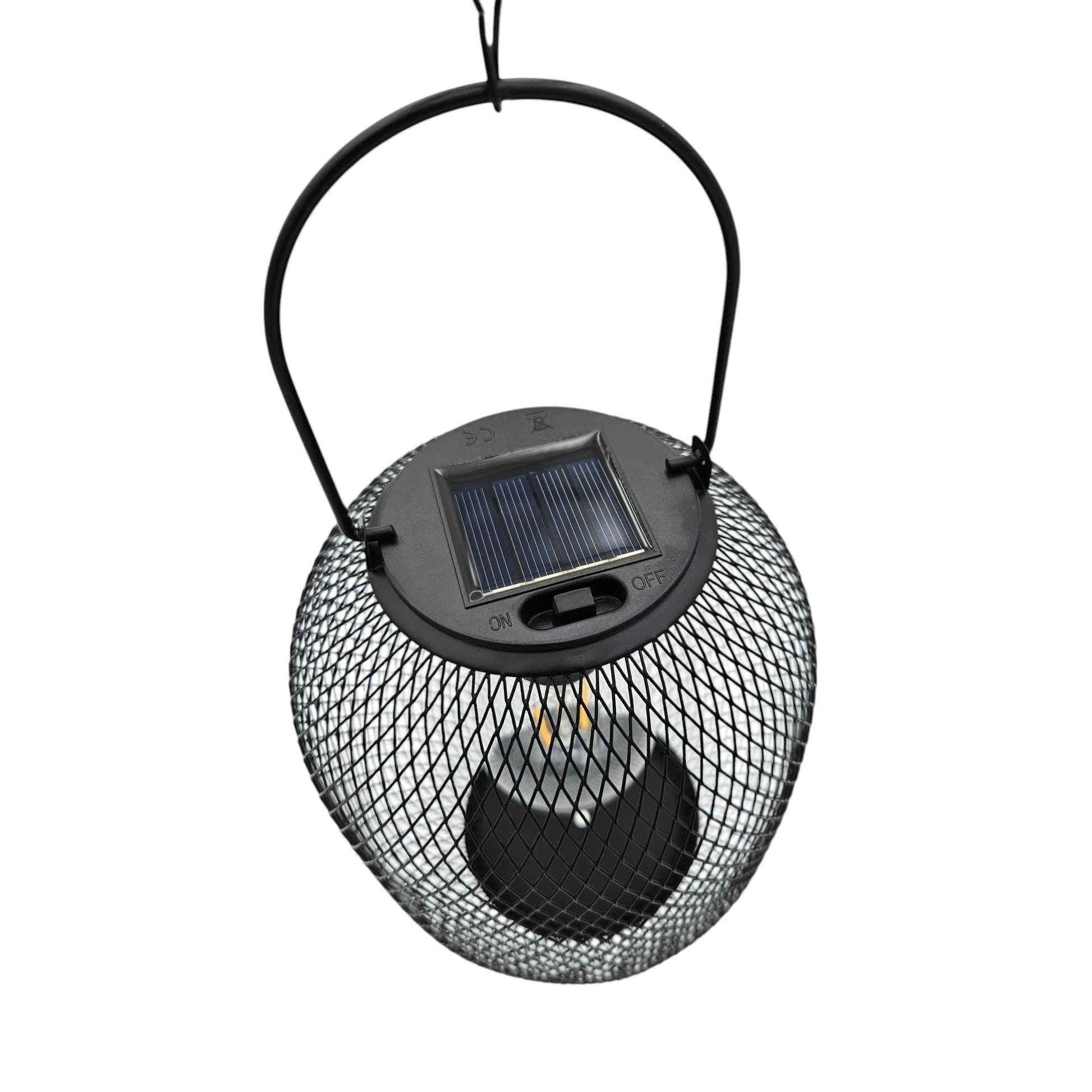 Solarleuchte Metall Gartenleuchte Gartenbeleuchtung warm weiß schwarz LED Leuchte