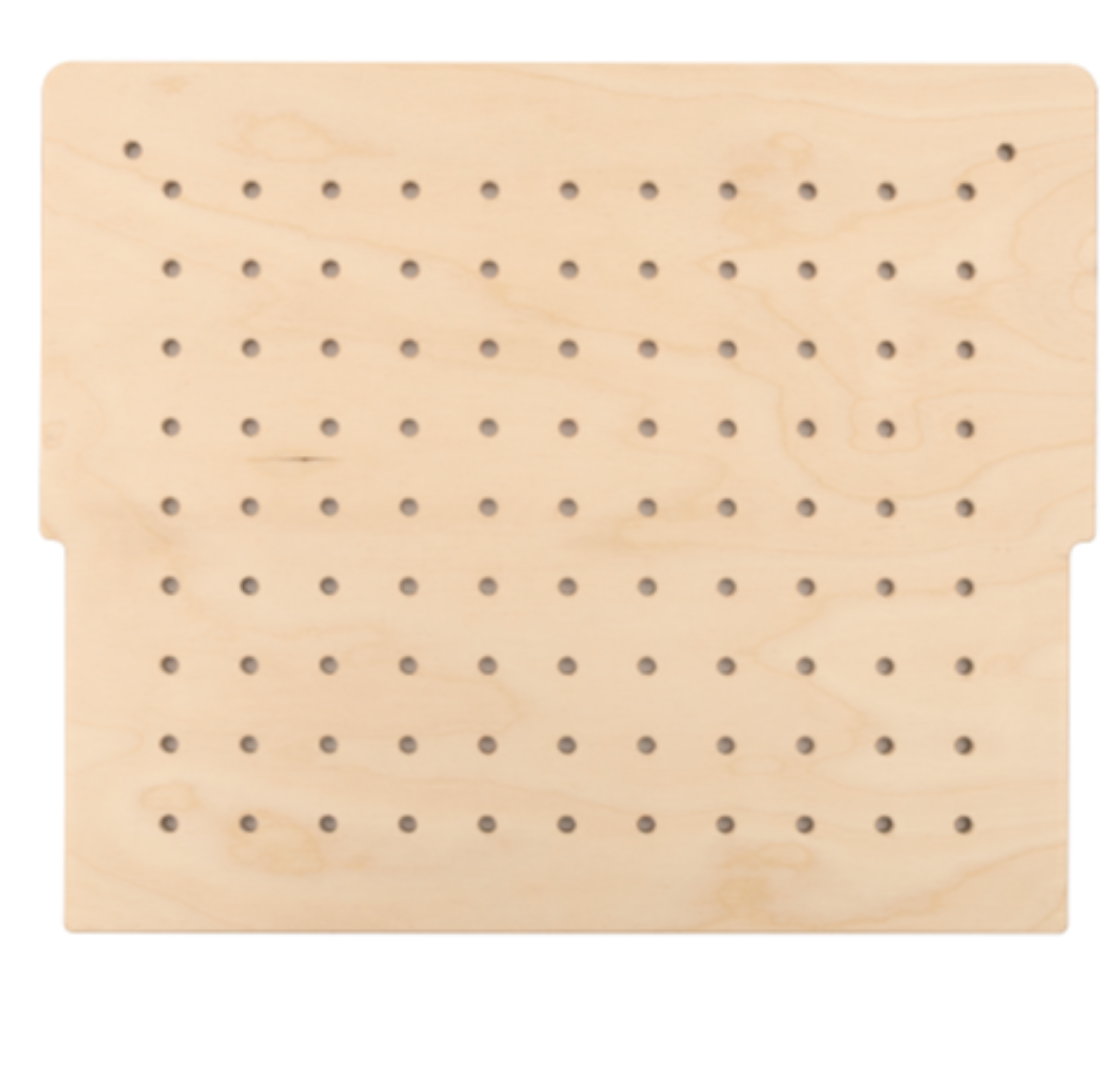 Lochplatte in Grau mit gleichmäßigen Löchern für vielseitige Anwendungen