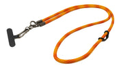 SYSTEM-S Umhänge Band Schulter Hals Schlaufe für Smartphone Hülle aus Nylon Orange Gelb