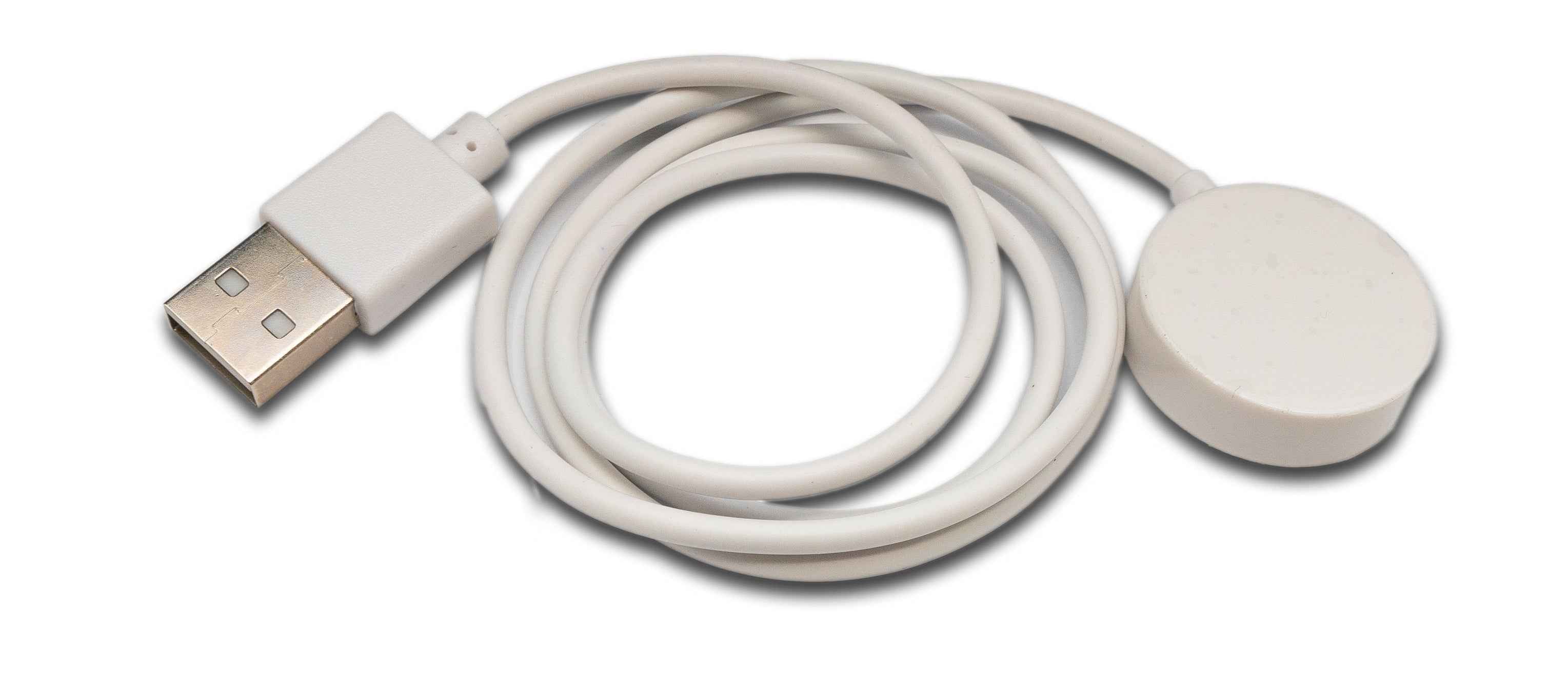 SYSTEM-S USB 2.0 Wireless Kabel 70 cm Ladestation für Haylou Watch R8 Smartwatch Kabellos Weiß