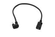 USB 3.1 Adapterkabel 30 cm Typ C Stecker auf Micro B Buchse 180° Winkel schwarz