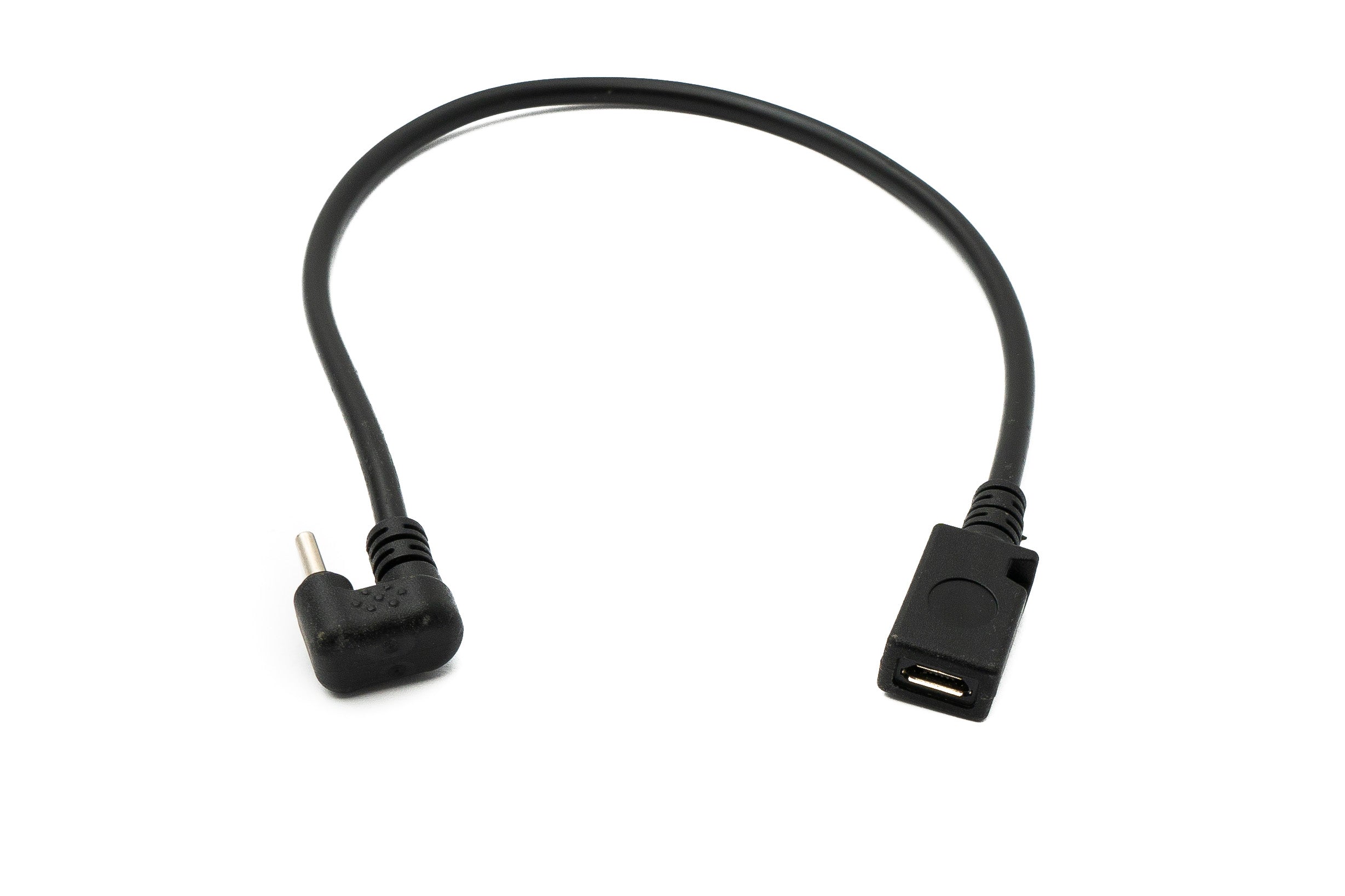 USB 3.1 Adapterkabel 30 cm Typ C Stecker auf Micro B Buchse 180° Winkel schwarz