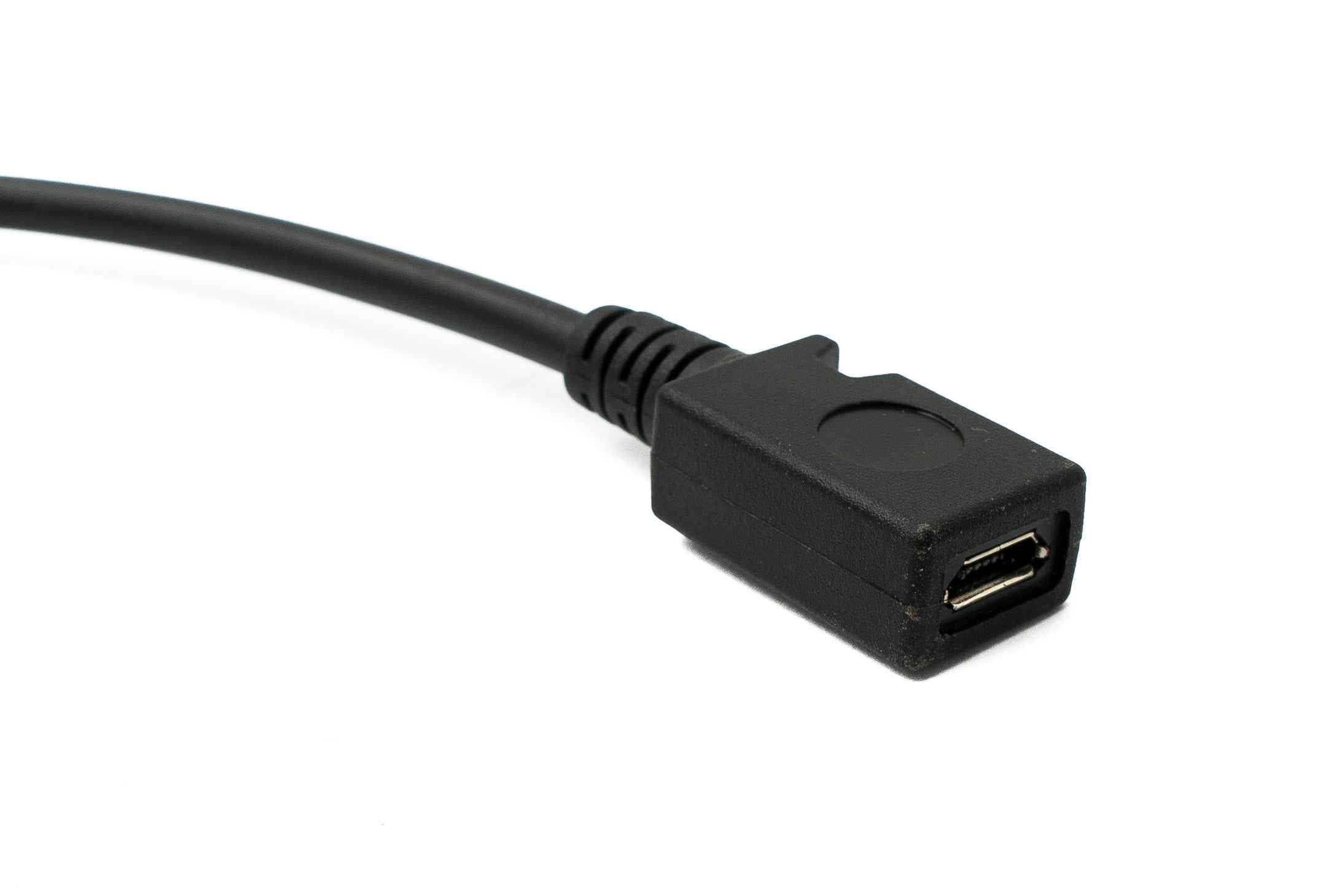 SYSTEM-S USB 3.1 Kabel 30 cm Typ C Stecker zu 2.0 Micro B Buchse 180° U Turn Winkel Adapter