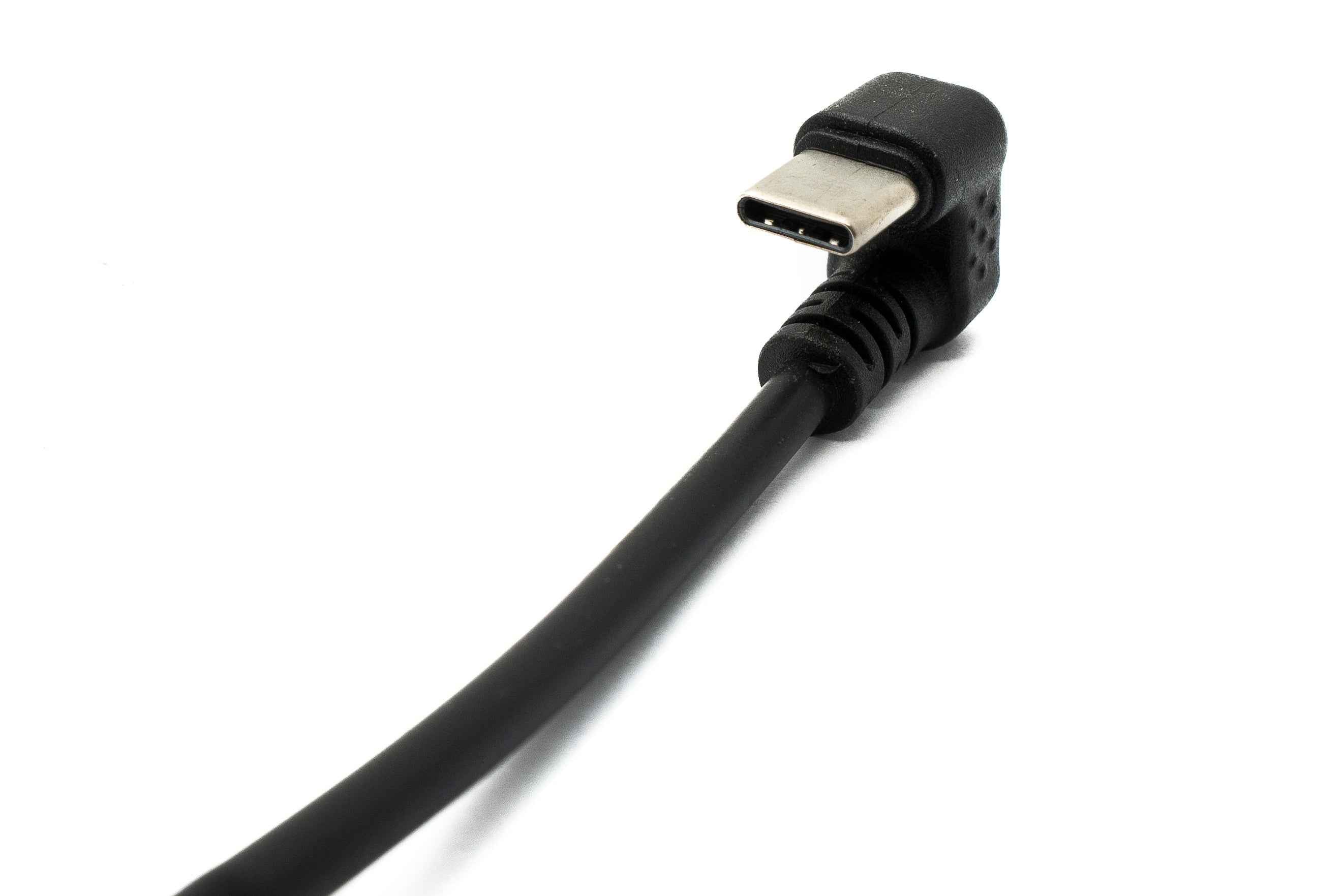 SYSTEM-S USB 3.1 Kabel 30 cm Typ C Stecker zu 2.0 Micro B Buchse 180° U Turn Winkel Adapter
