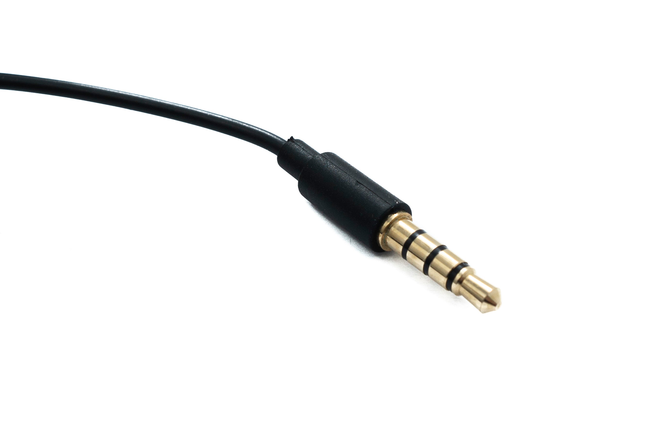 In-Ear-Kopfhörer Mono System-S 120 cm Kabel 3,5 mm Klinke Mikrofon schwarz
