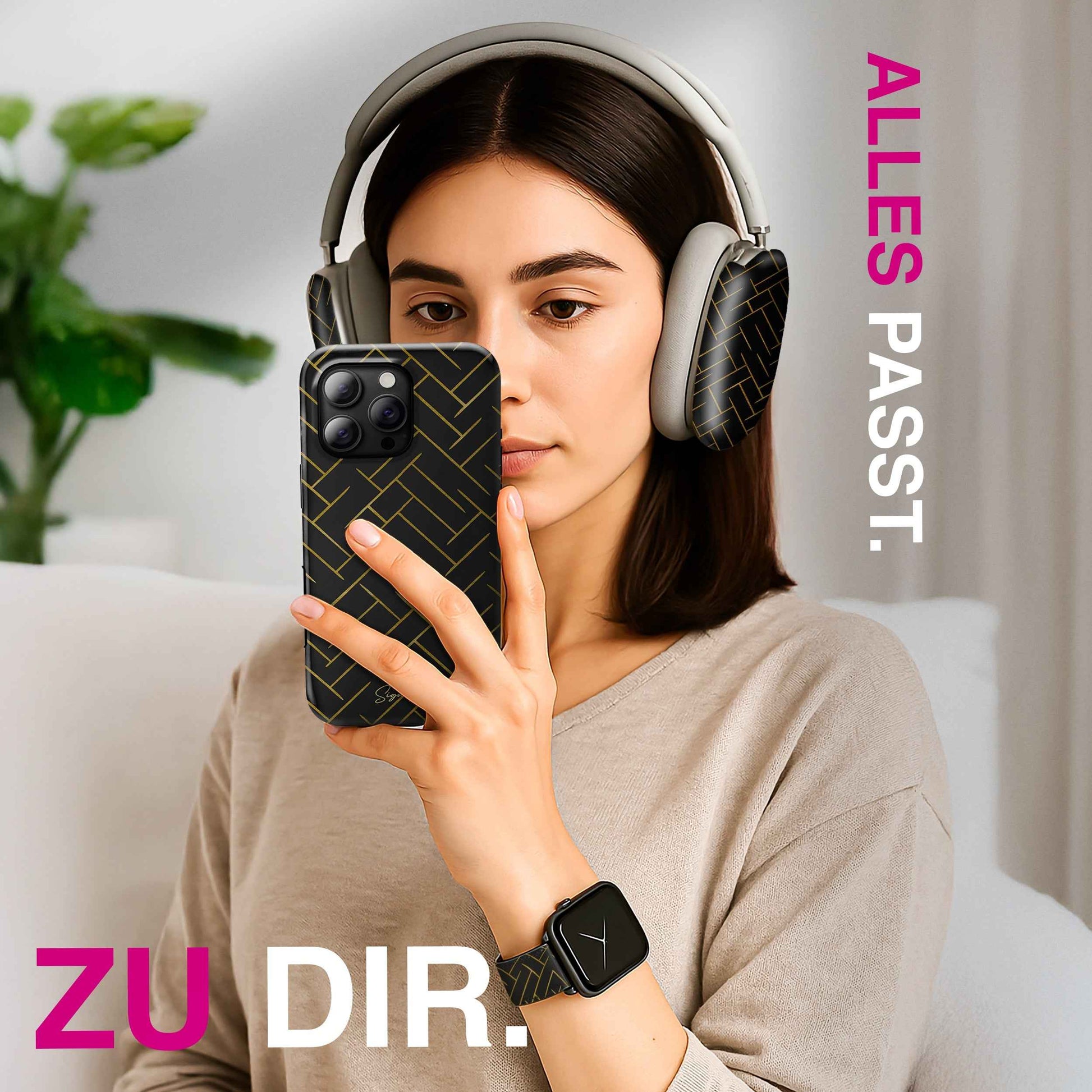Noir - AirPods 4 Hülle