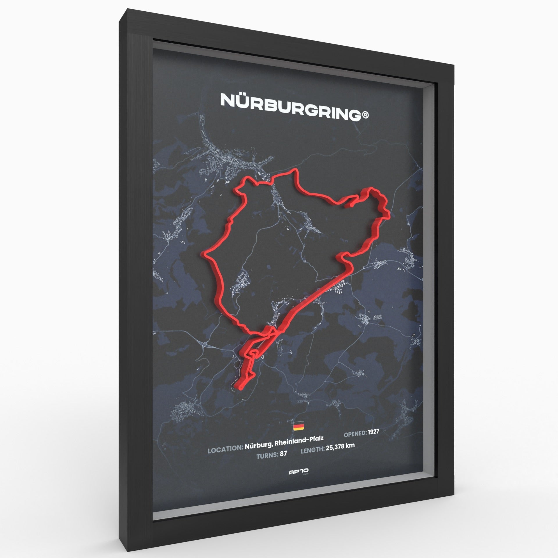 Nürburgring® Langarmshirt Grau mit Rundhalsausschnitt