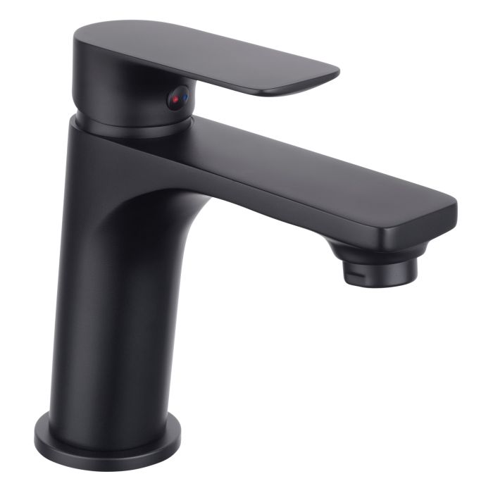 Cornat NOIR ROUND Waschtisch-Einhebelmischer mattschwarz, elegantes und modernes Design