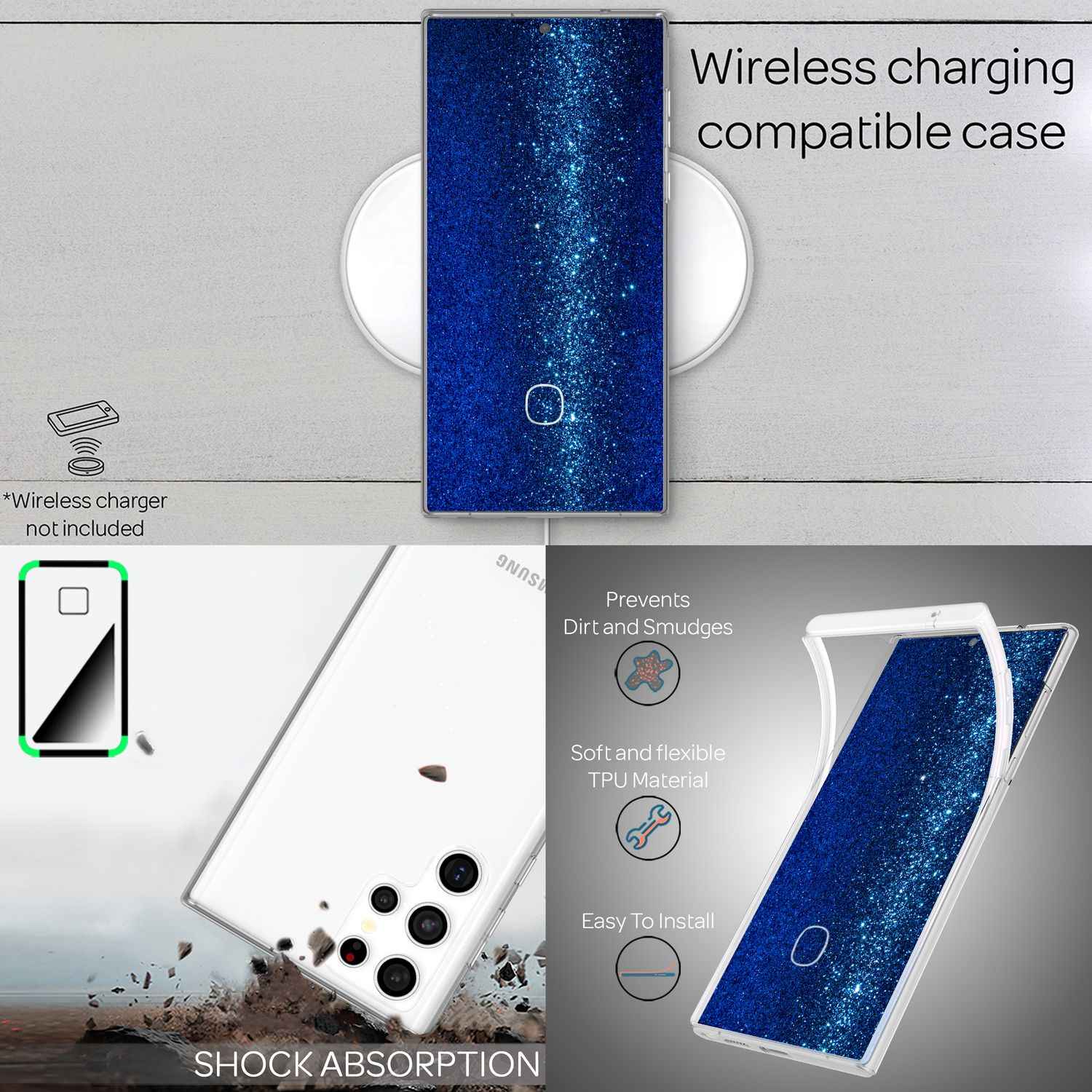 Klar Hülle Für Samsung Galaxy S22 Ultra - 360° Handy Schutz Hard Case Smartphone