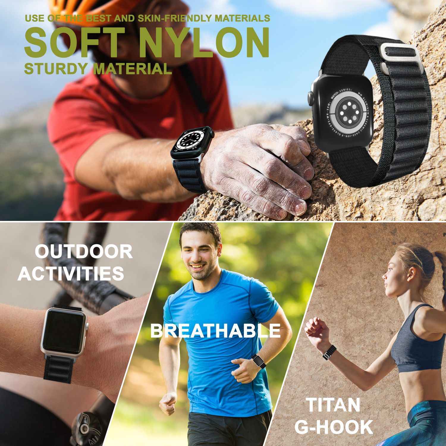 Alpine Armband für Apple Watch SE/8/7/6/5/4/3/2/1, 38 40 41mm