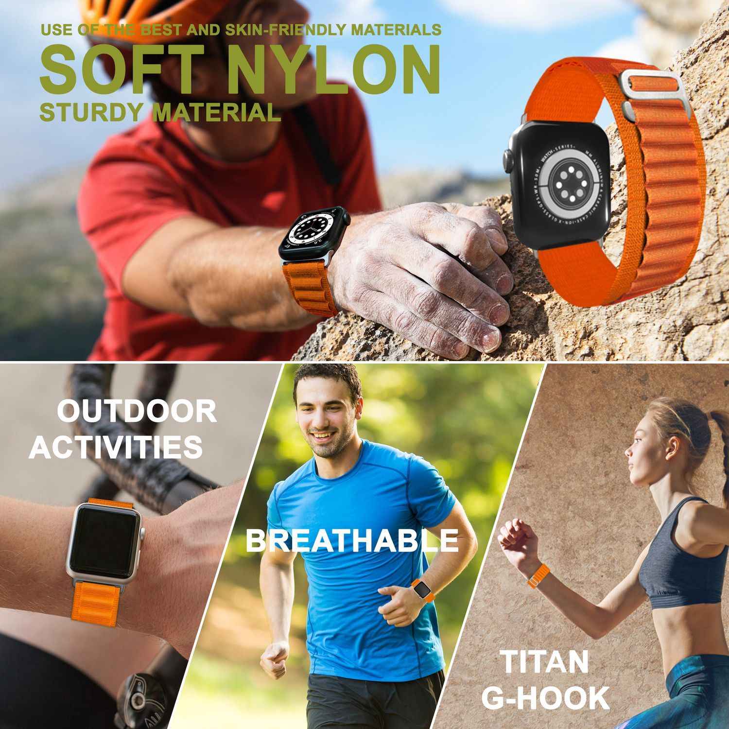 Alpine Armband für Apple Watch SE/8/7/6/5/4/3/2/1, 38 40 41mm