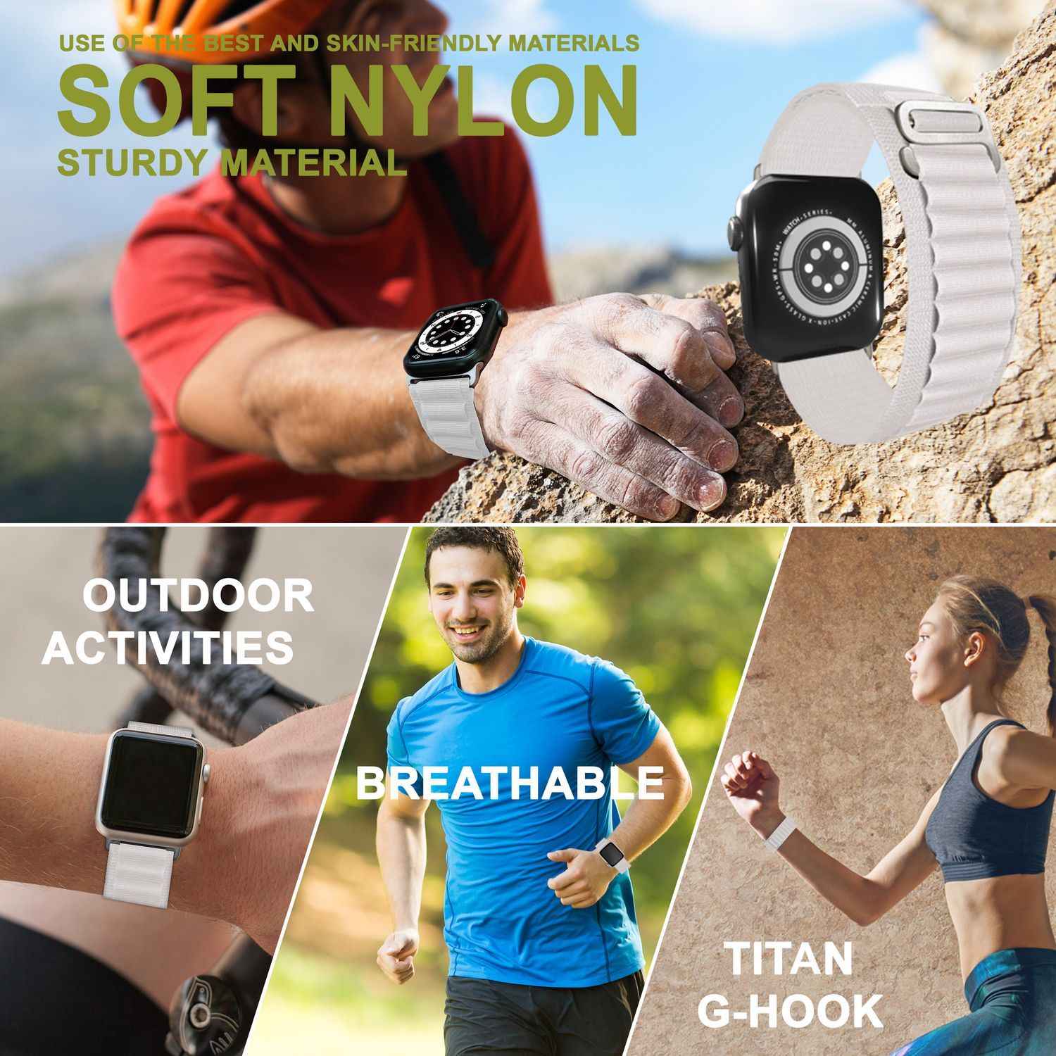 Alpine Armband für Apple Watch SE/8/7/6/5/4/3/2/1, 38 40 41mm