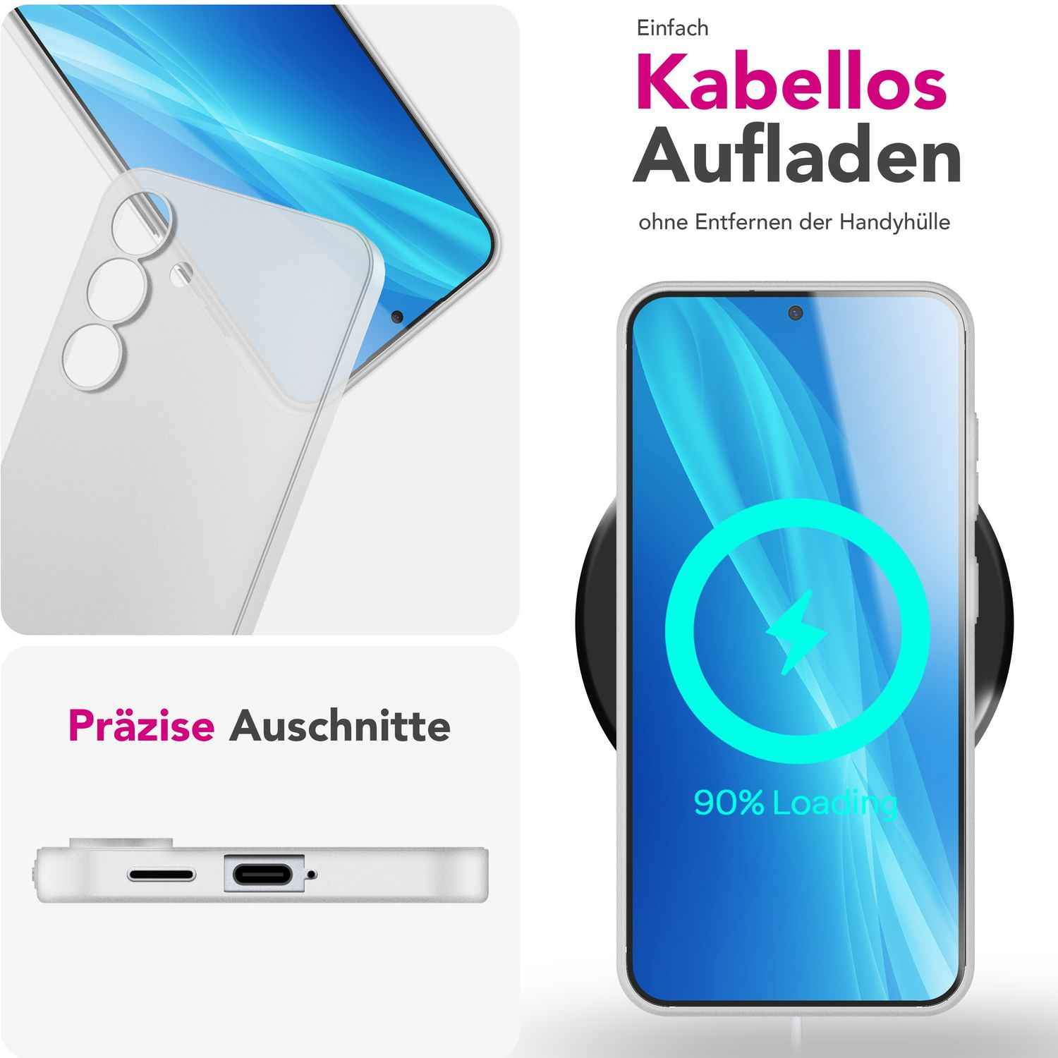 NALIA Phantom für Samsung Galaxy S25 Hülle, Extrem Dünnes 0,3mm Hardcase, Mattierte Schutzhülle, Fingerabdruck-Resistent, Minimalistisch, Federleichte Handyhülle