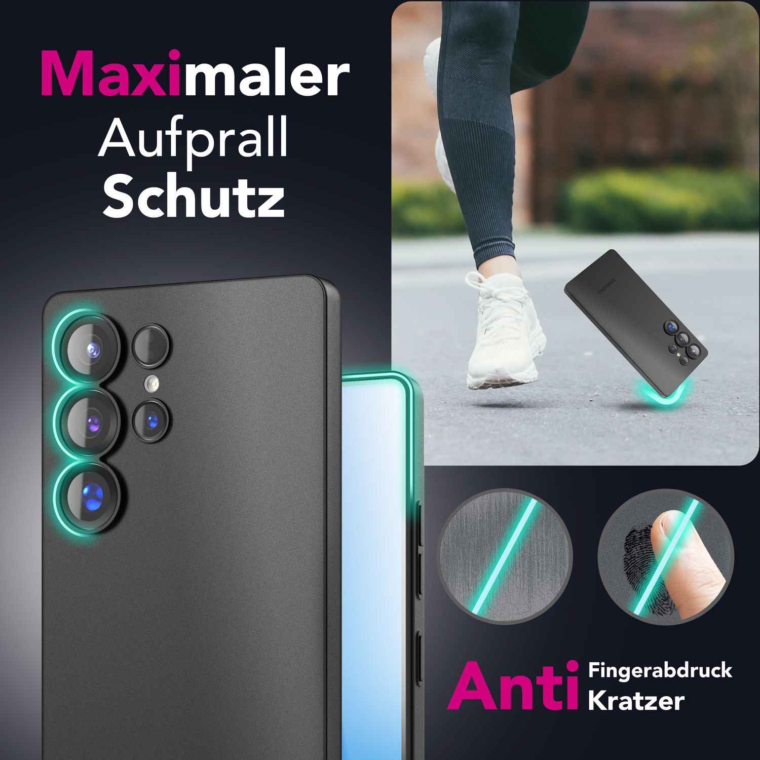 NALIA Phantom für Samsung Galaxy S25 Ultra Hülle, Extrem Dünnes 0,3mm Hardcover, Anti-Fingerabdruck, Schlanke Mattierte Handyhülle, Federleicht, Ultra Slim Cover