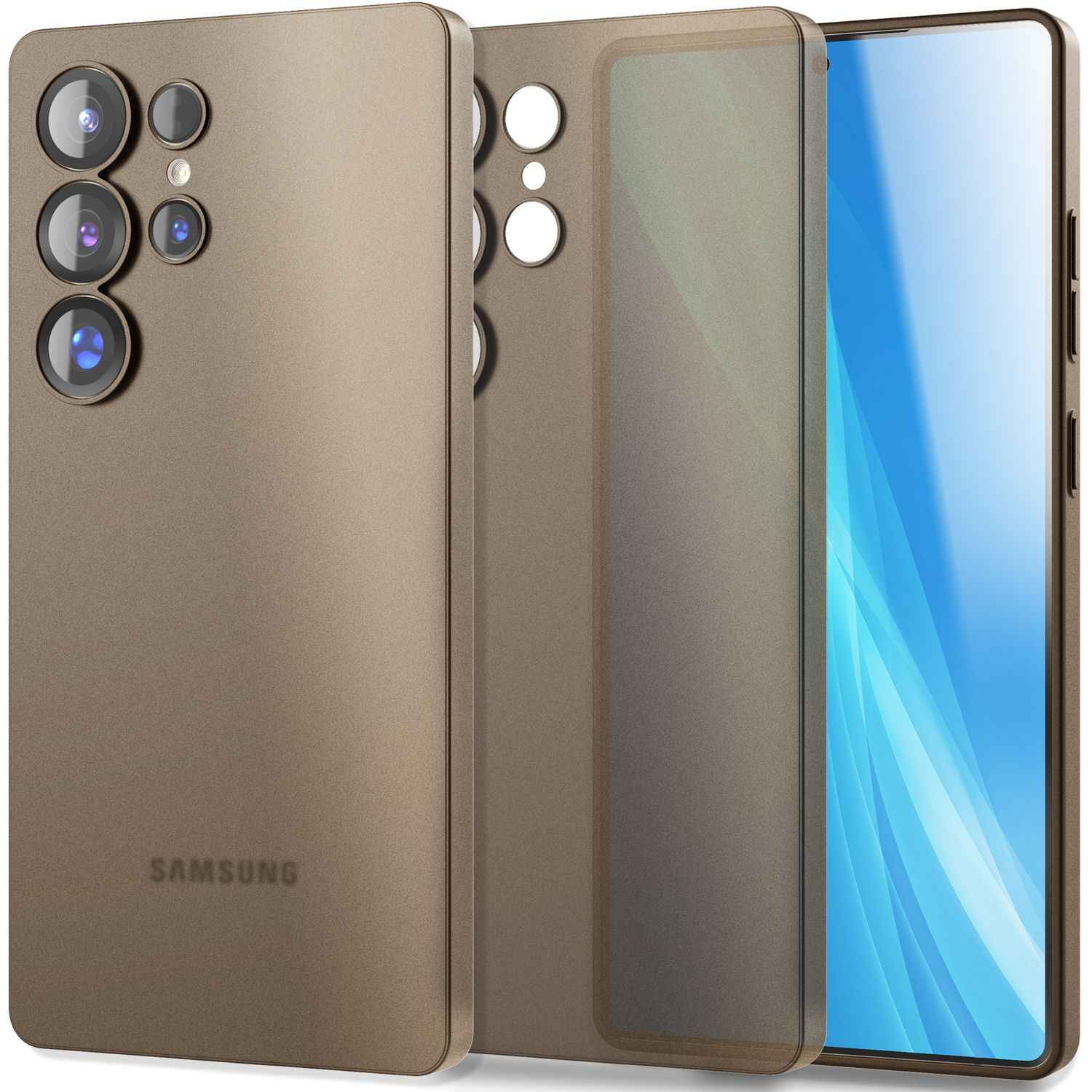 NALIA Phantom für Samsung Galaxy S25 Ultra Hülle, Extrem Dünnes 0,3mm Hardcover, Anti-Fingerabdruck, Schlanke Mattierte Handyhülle, Federleicht, Ultra Slim Cover