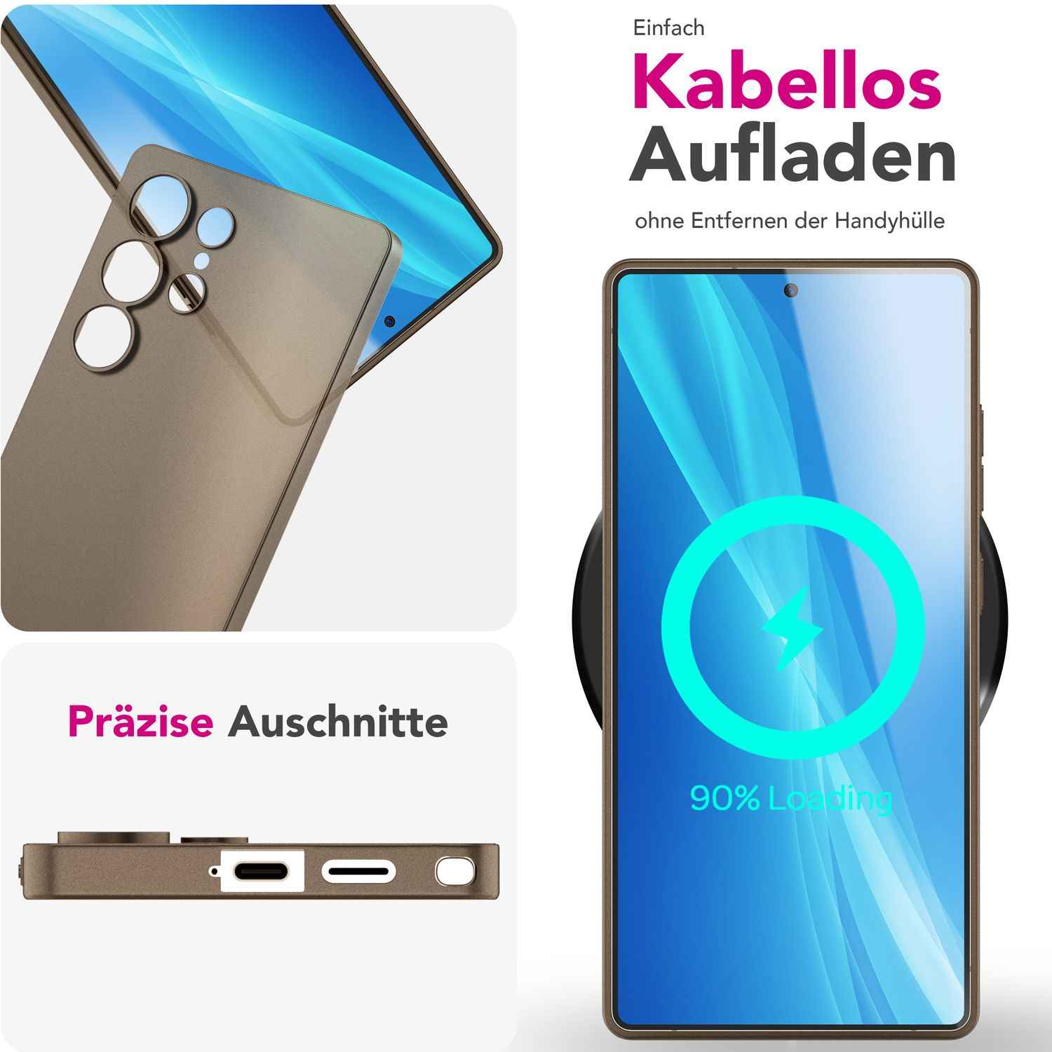 NALIA Phantom für Samsung Galaxy S25 Ultra Hülle, Extrem Dünnes 0,3mm Hardcover, Anti-Fingerabdruck, Schlanke Mattierte Handyhülle, Federleicht, Ultra Slim Cover