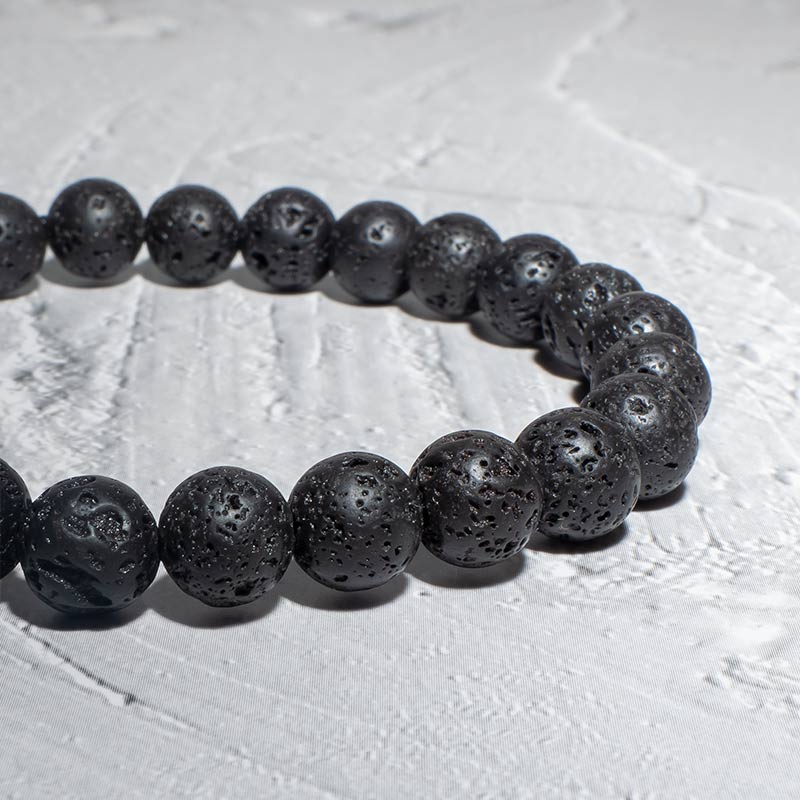 Perlenarmband Lavastein 8mm Schwarz für deinen individuellen Stil - Bild 6