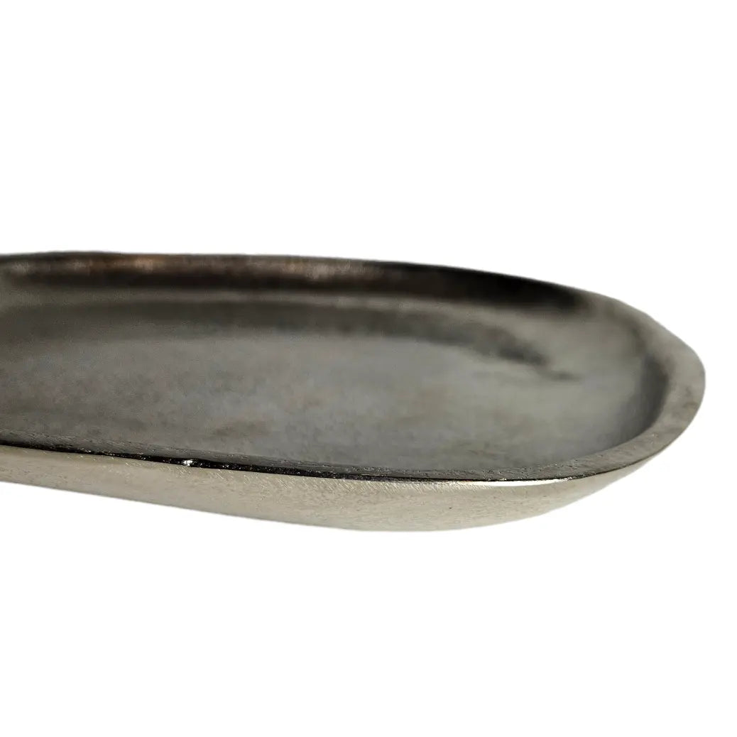 Dekoteller Aluminium silber rechteckig 20 x 18 cm | Miamonda
