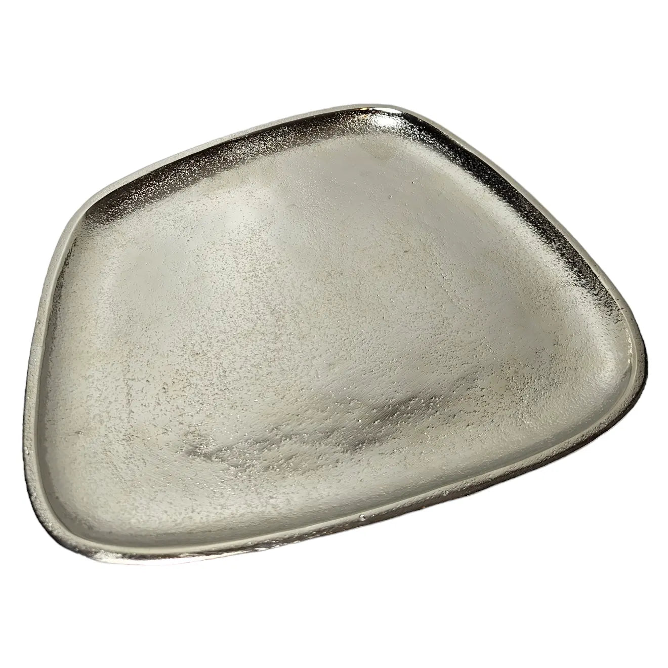 Dekoschale Aluminium silber rechteckig 25×22×1,8 cm glänzend | Miamonda