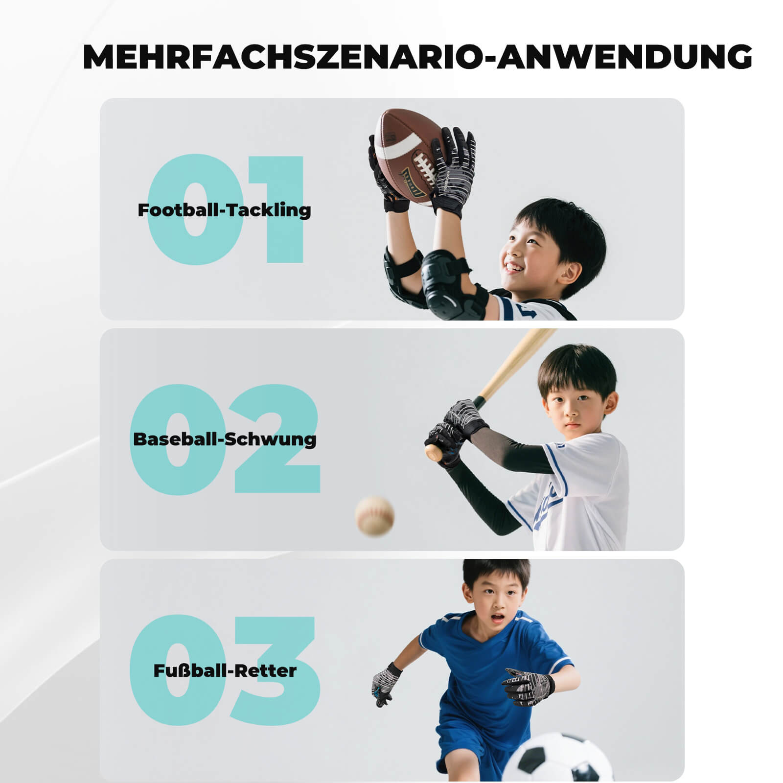 ROCKBROS Kinder-Handschuhe, atmungsaktiv, elastisch, Sportzubehör für Kinder