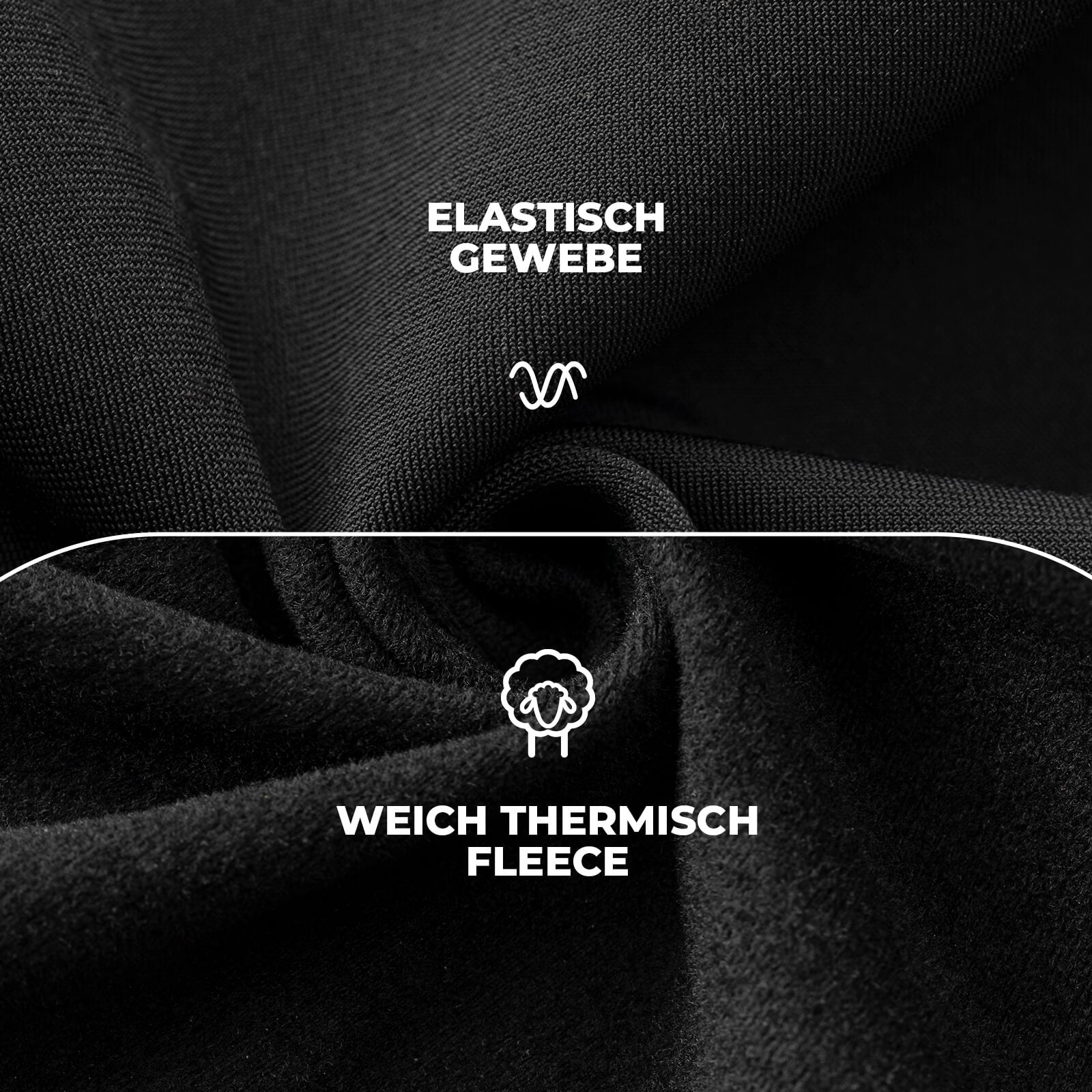 ROCKBROS Sturmhaube in Schwarz, atmungsaktives Fleece für kalte Tage