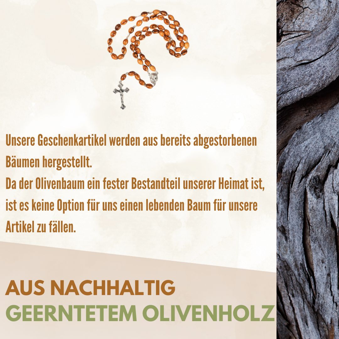 Rosenkranz von Zeus, oval, aus Metall und Erde, für persönliche Andacht