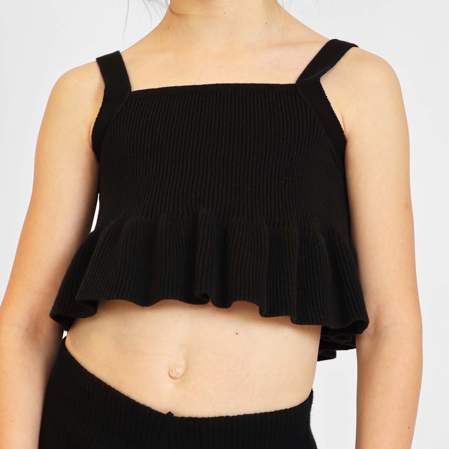Kids Crop Tops in Black-4