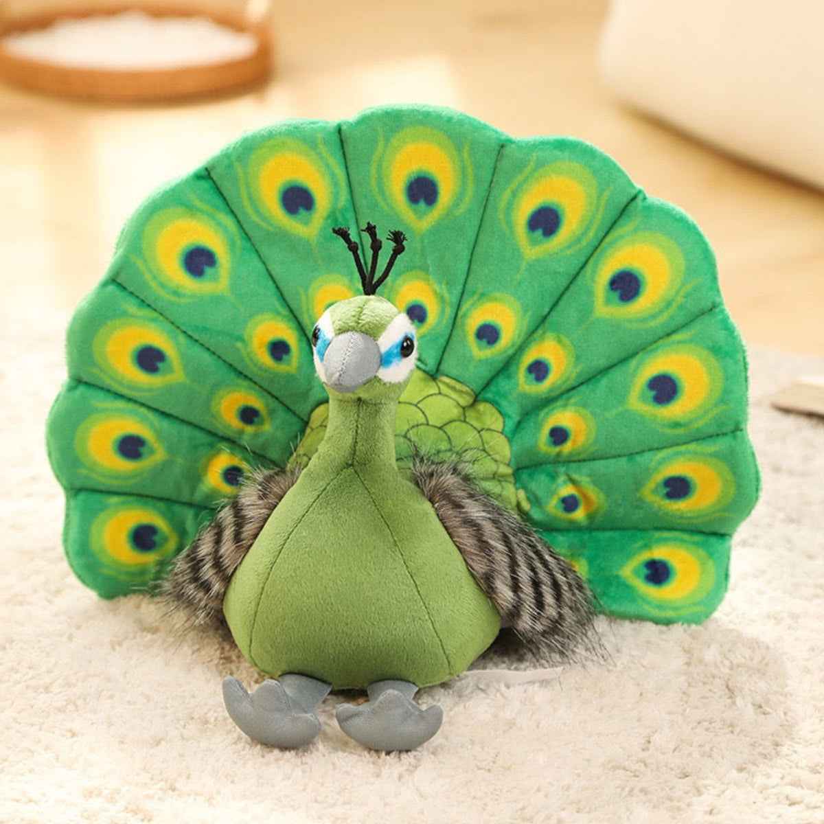 Pfau Kuscheltier - 25 cm Plüschtier Pfau Stofftier