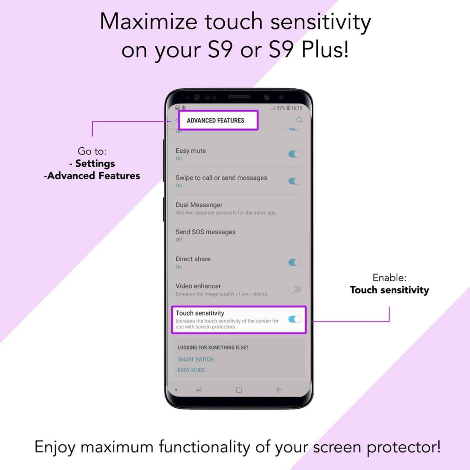 NALIA 360 Grad Handy Hülle für Samsung Galaxy S9 Plus, Full Cover Rundum Case