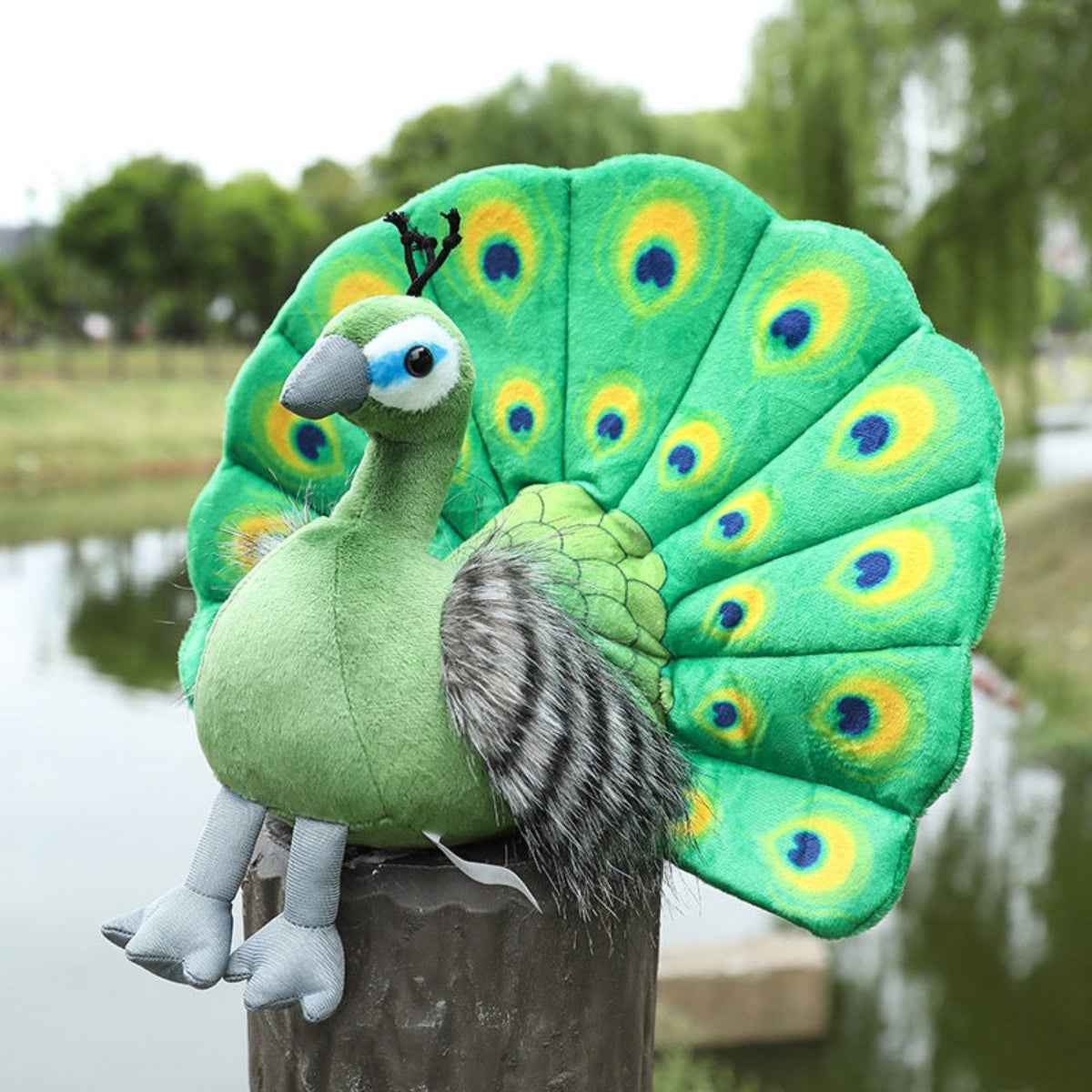 Pfau Kuscheltier - 25 cm Plüschtier Pfau Stofftier