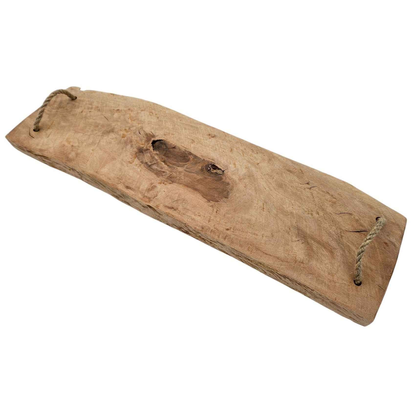 Serviertablett Holz Servierbrett Anrichteplatte Platte Tablett braun 50 cm Lang