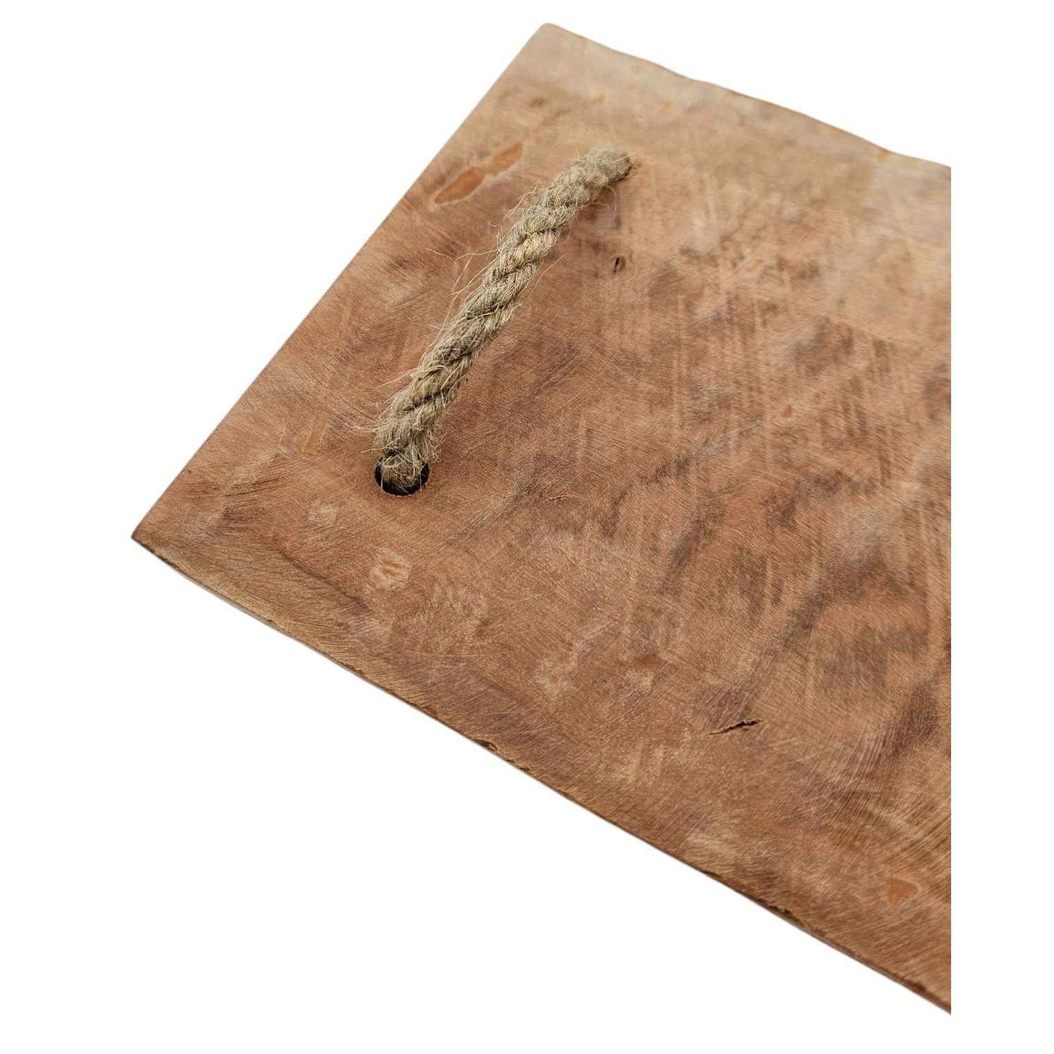 Serviertablett Holz Servierbrett Anrichteplatte Platte Tablett braun 50 cm Lang