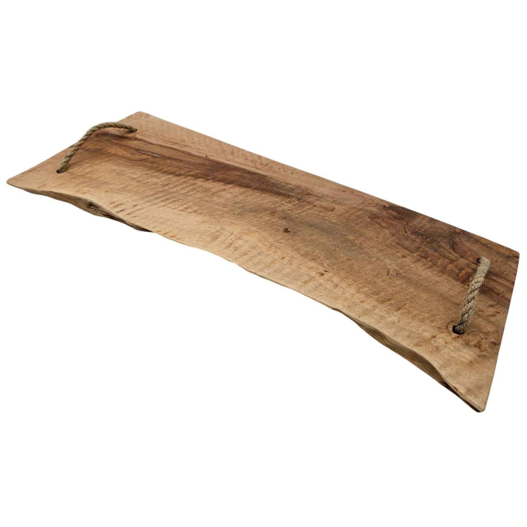 Serviertablett Holz Servierbrett Anrichteplatte Platte Tablett braun 50 cm Lang